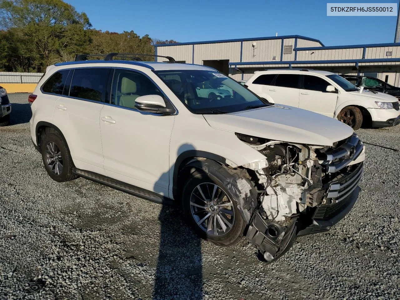 2018 Toyota Highlander Se VIN: 5TDKZRFH6JS550012 Lot: 79846034