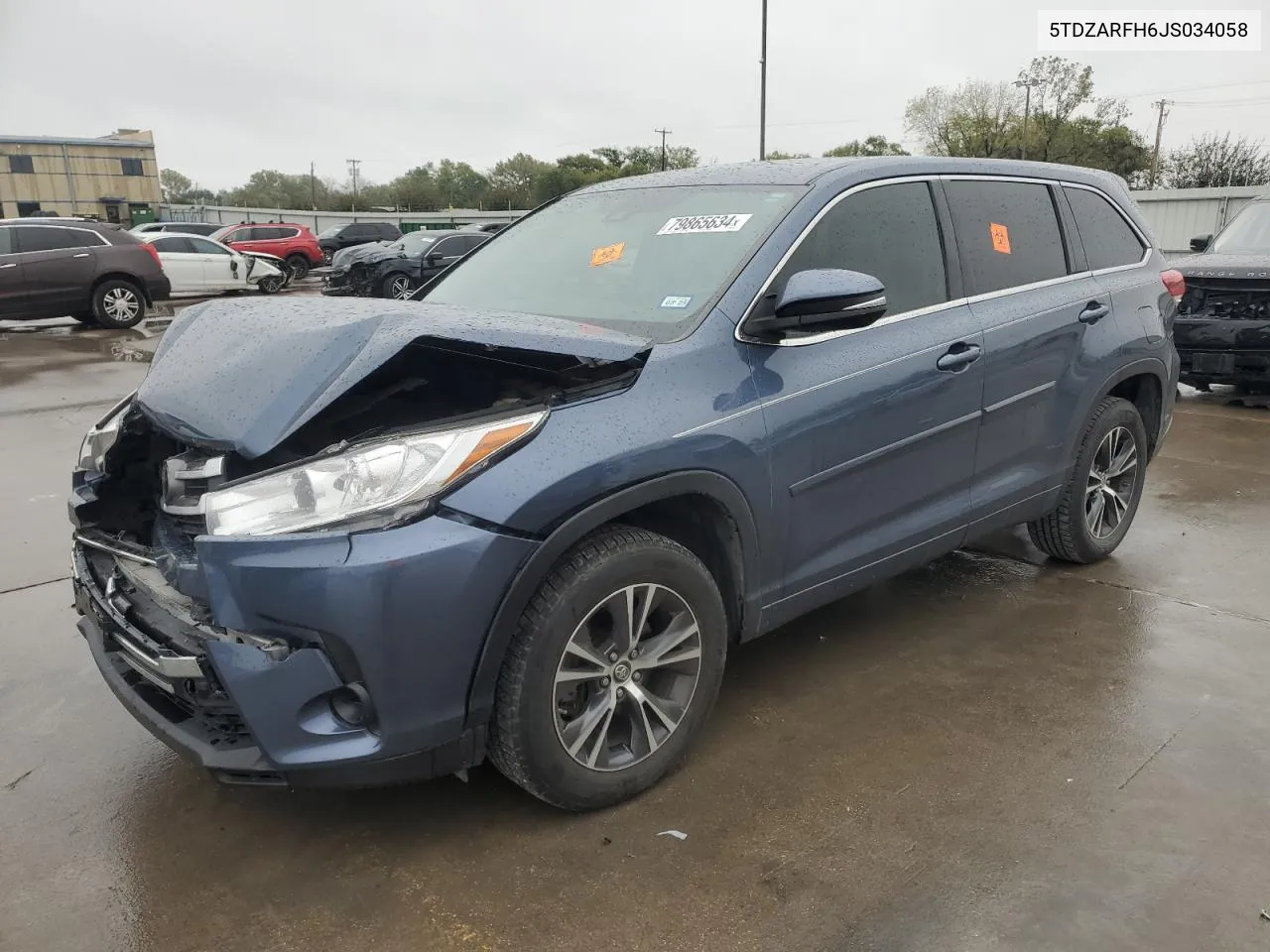 2018 Toyota Highlander Le VIN: 5TDZARFH6JS034058 Lot: 79865634