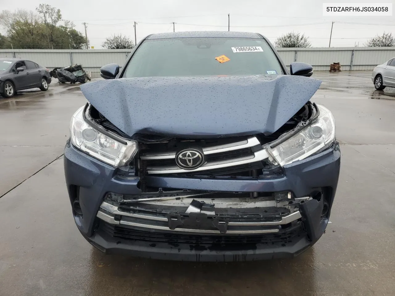 2018 Toyota Highlander Le VIN: 5TDZARFH6JS034058 Lot: 79865634