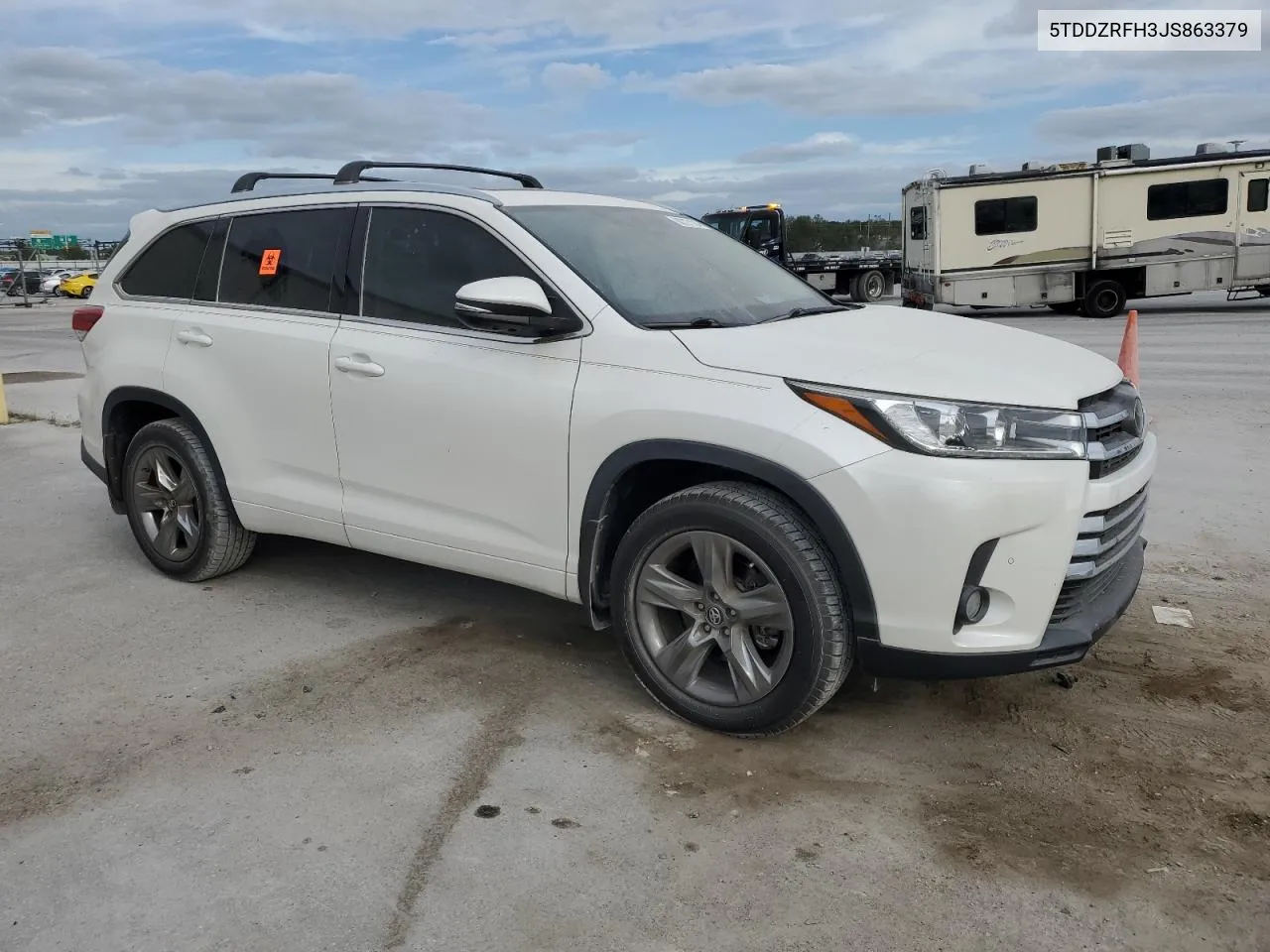 2018 Toyota Highlander Limited VIN: 5TDDZRFH3JS863379 Lot: 80227124