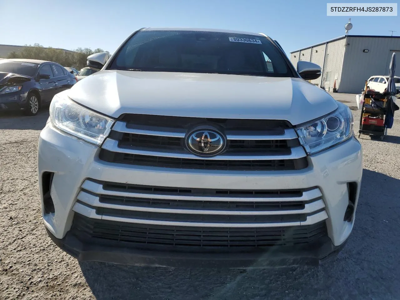 2018 Toyota Highlander Le VIN: 5TDZZRFH4JS287873 Lot: 80330634