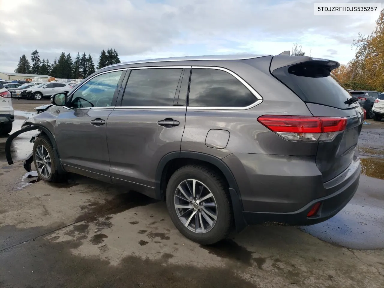 2018 Toyota Highlander Se VIN: 5TDJZRFH0JS535257 Lot: 80332774