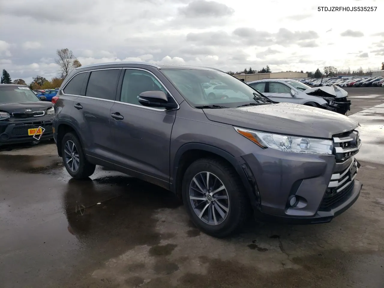 2018 Toyota Highlander Se VIN: 5TDJZRFH0JS535257 Lot: 80332774