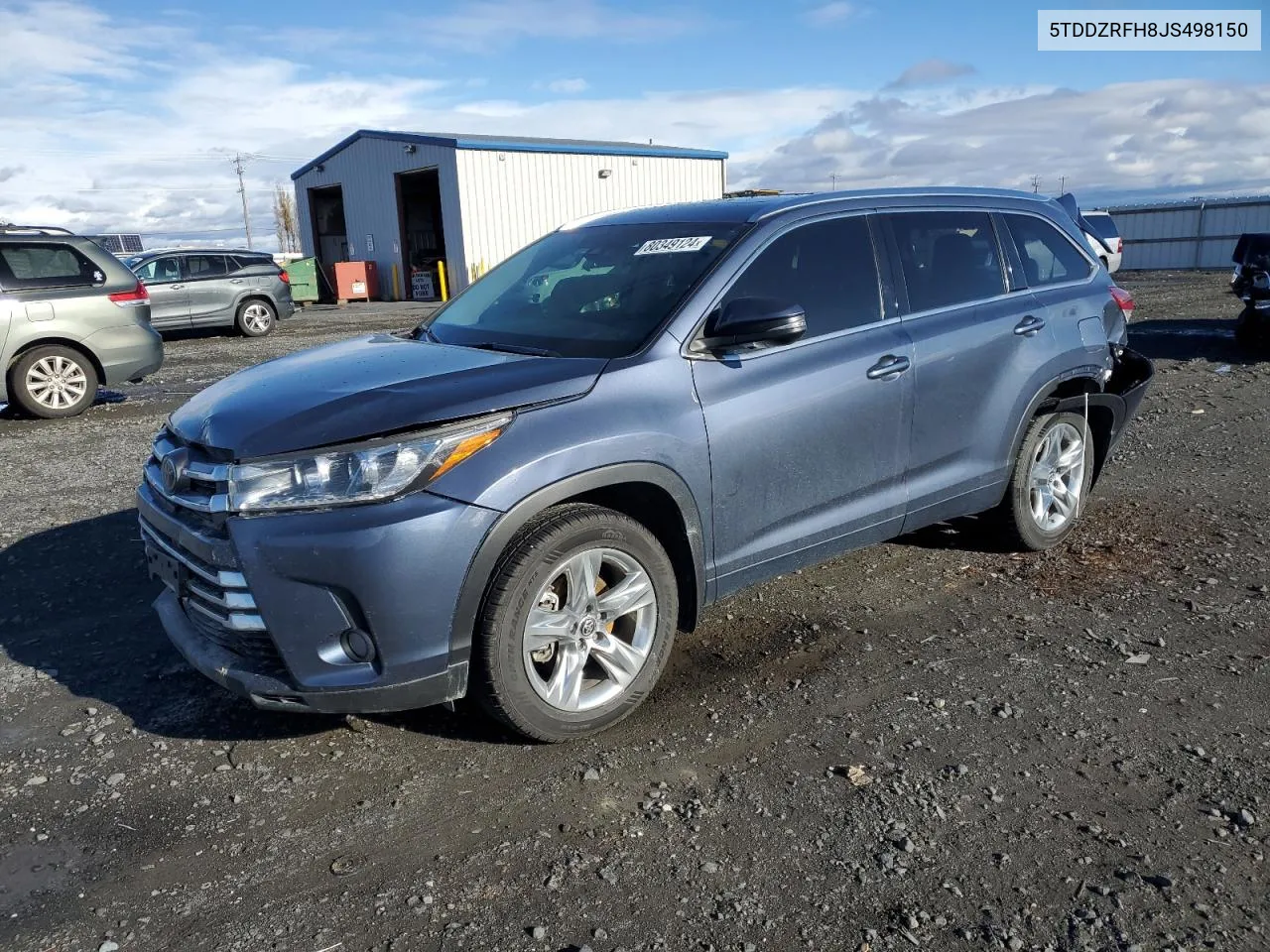 2018 Toyota Highlander Limited VIN: 5TDDZRFH8JS498150 Lot: 80349124