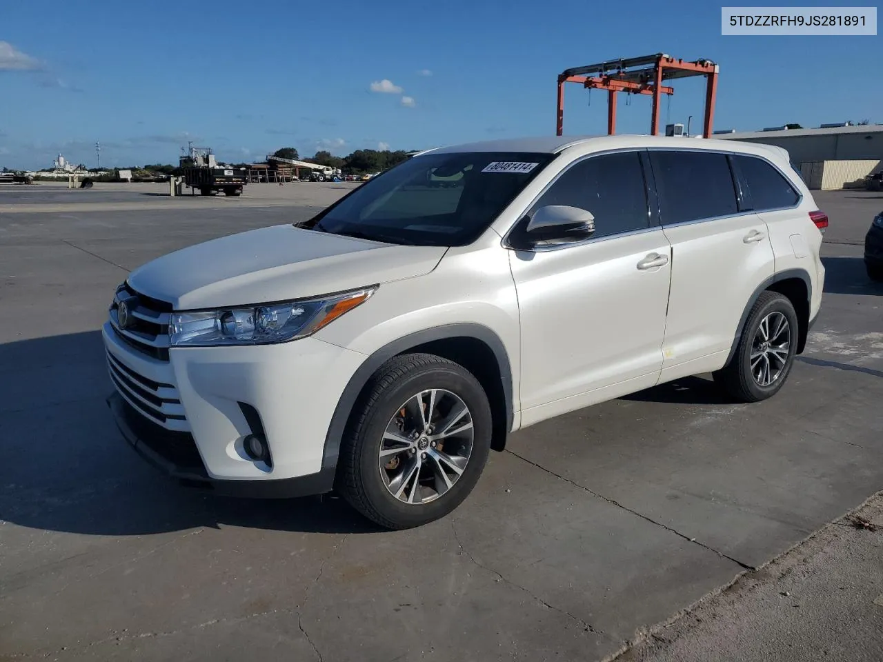 2018 Toyota Highlander Le VIN: 5TDZZRFH9JS281891 Lot: 80481414