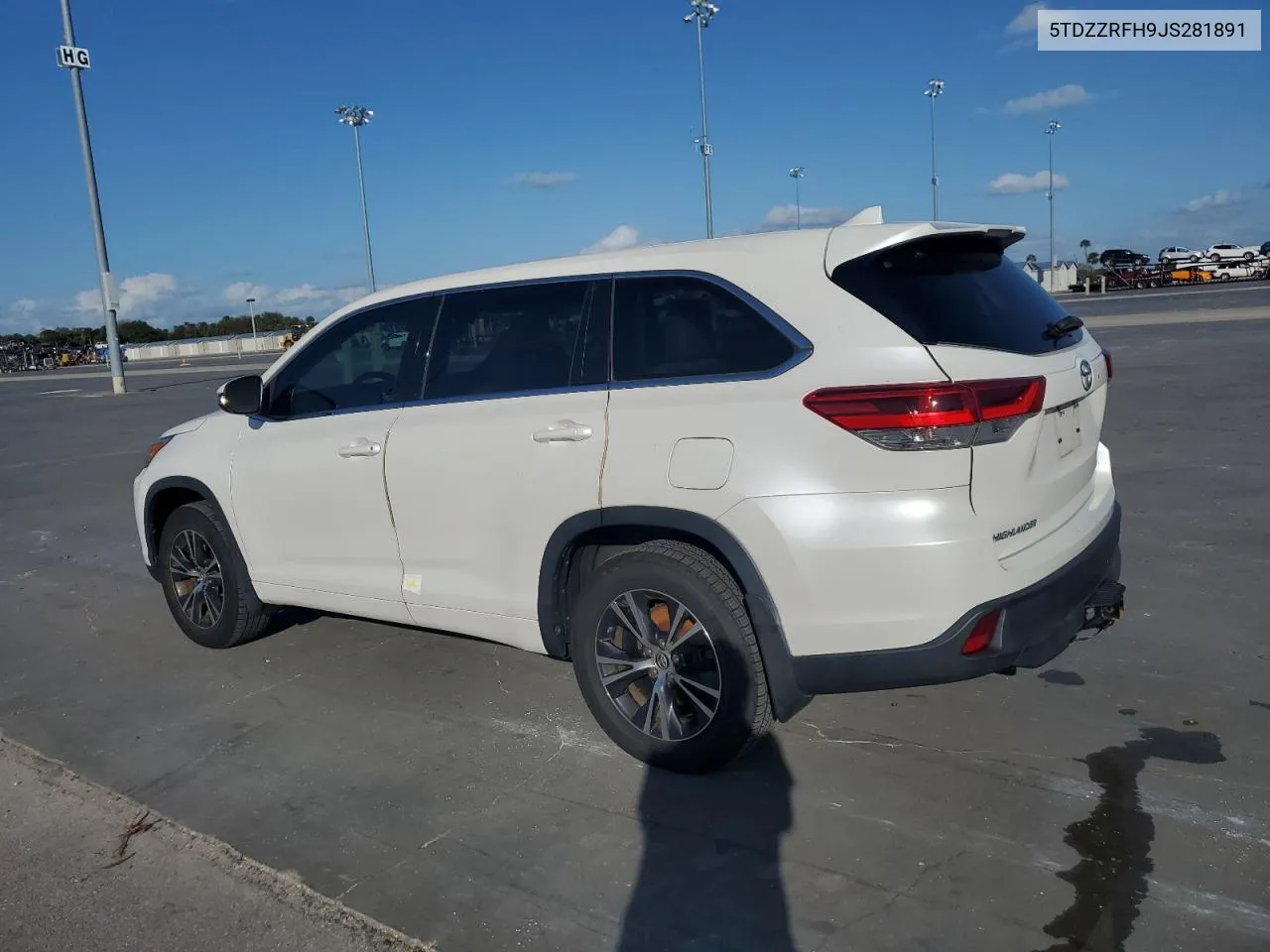 2018 Toyota Highlander Le VIN: 5TDZZRFH9JS281891 Lot: 80481414