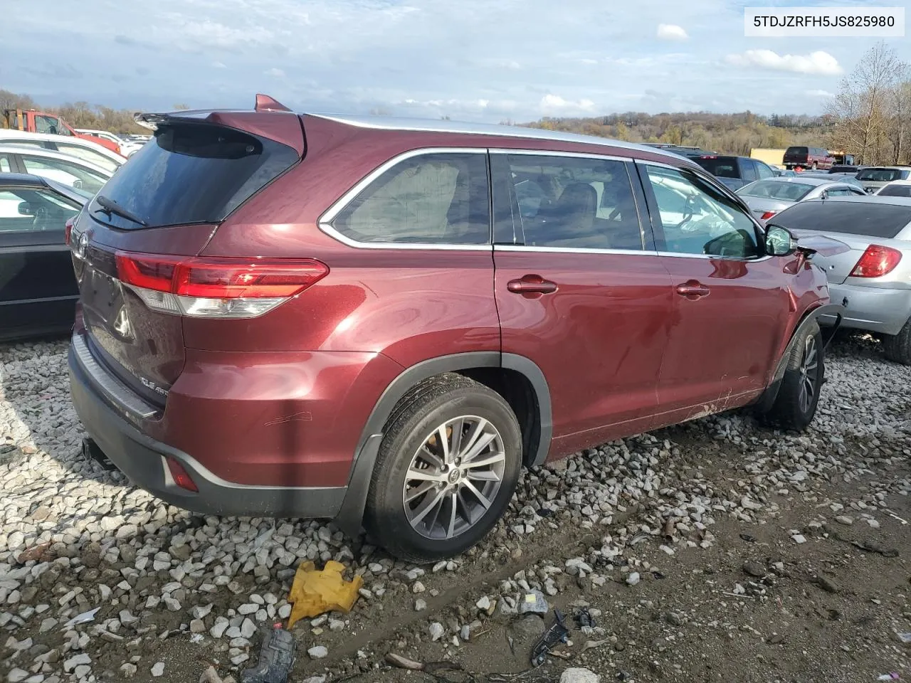 2018 Toyota Highlander Se VIN: 5TDJZRFH5JS825980 Lot: 80786494