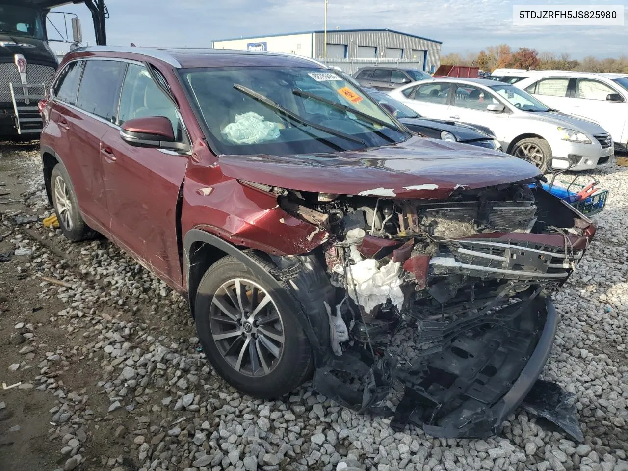 2018 Toyota Highlander Se VIN: 5TDJZRFH5JS825980 Lot: 80786494