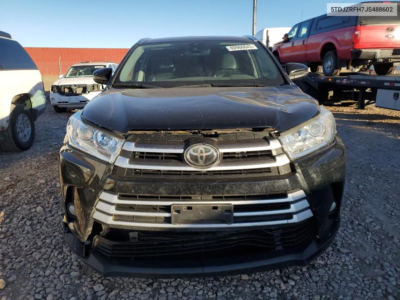 2018 Toyota Highlander Se VIN: 5TDJZRFH7JS488602 Lot: 80966843