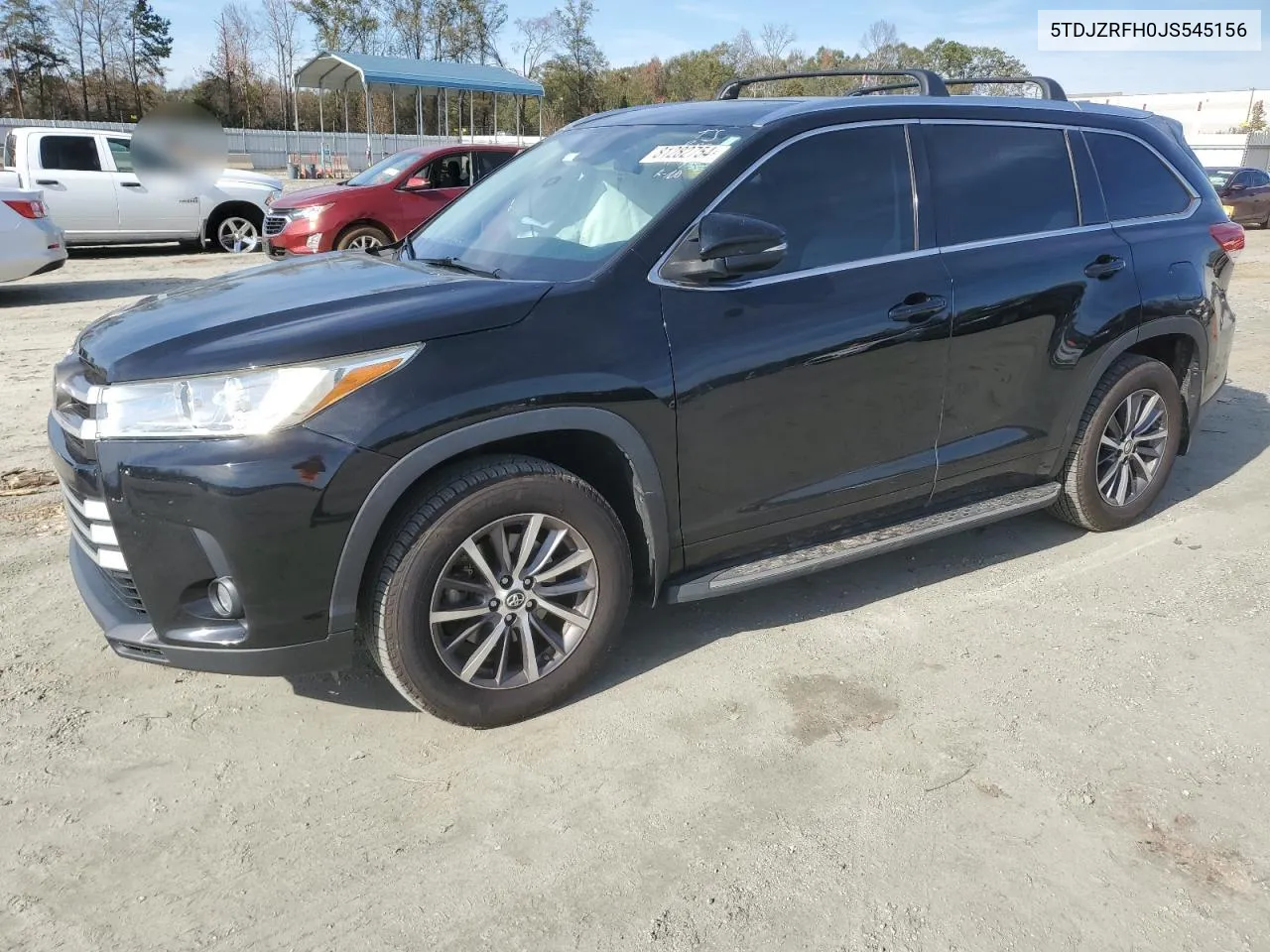 2018 Toyota Highlander Se VIN: 5TDJZRFH0JS545156 Lot: 81282754