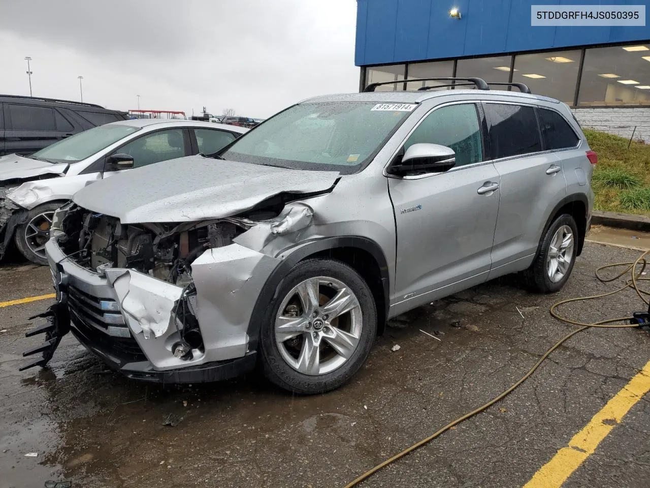 2018 Toyota Highlander Hybrid Limited VIN: 5TDDGRFH4JS050395 Lot: 81571914