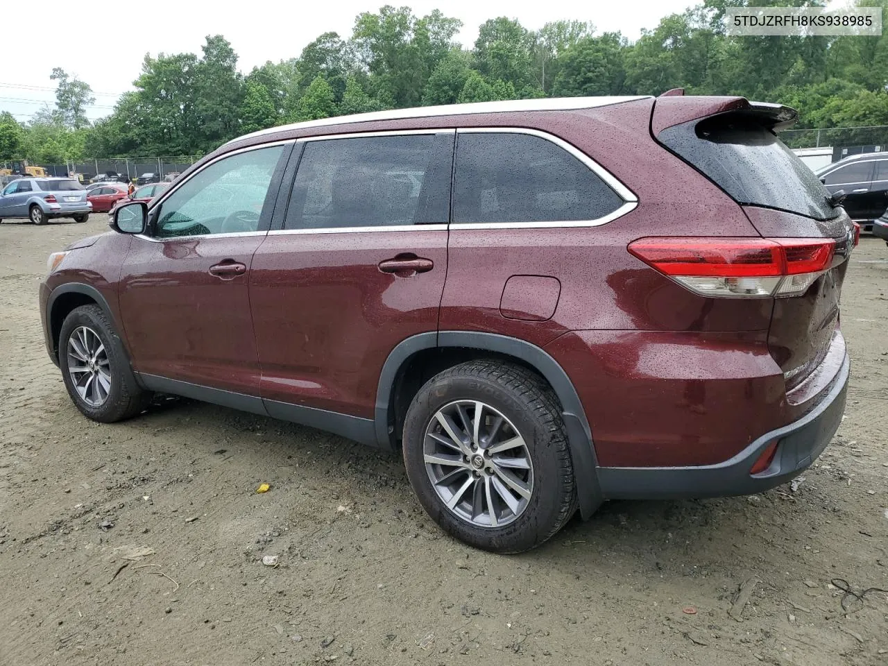 2019 Toyota Highlander Se VIN: 5TDJZRFH8KS938985 Lot: 55344874