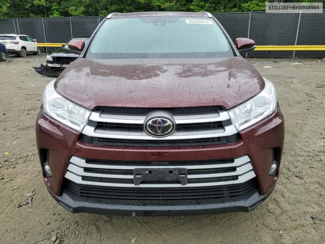 2019 Toyota Highlander Se VIN: 5TDJZRFH8KS938985 Lot: 55344874