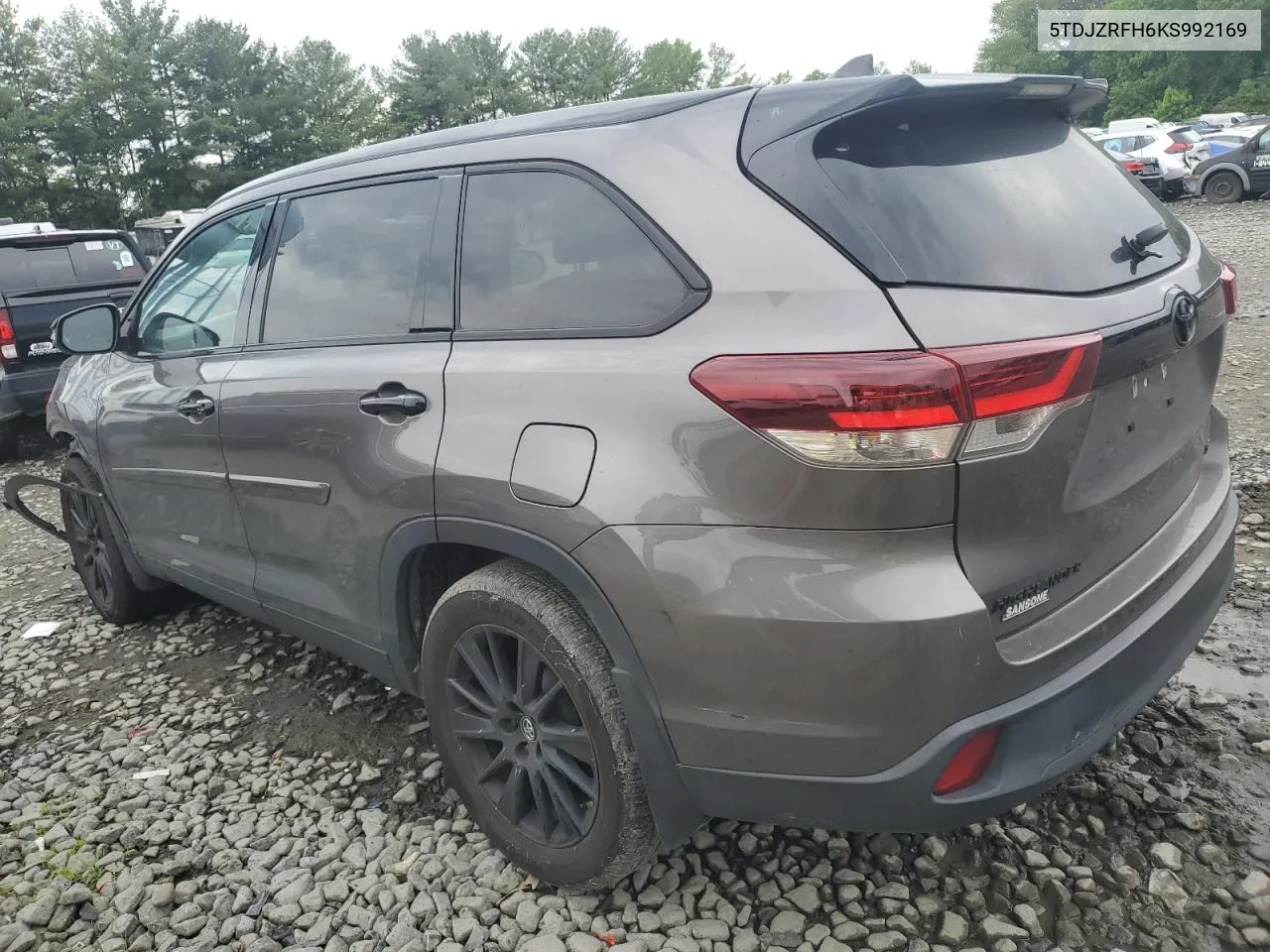 2019 Toyota Highlander Se VIN: 5TDJZRFH6KS992169 Lot: 56012434