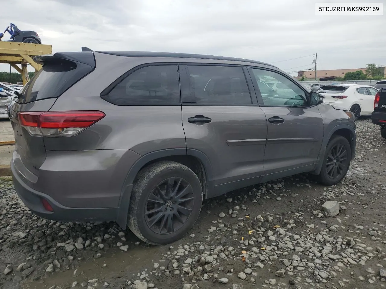 2019 Toyota Highlander Se VIN: 5TDJZRFH6KS992169 Lot: 56012434