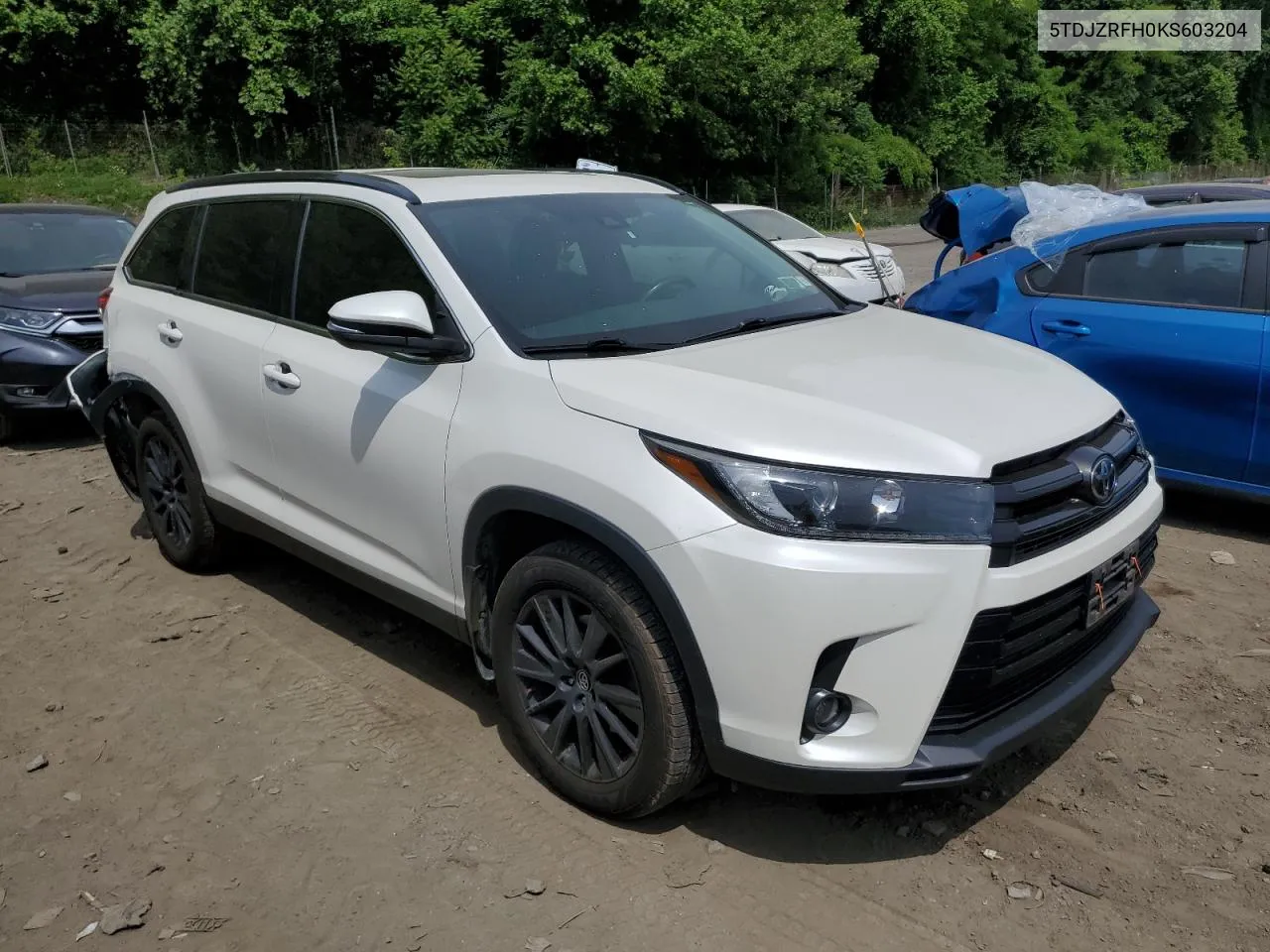 2019 Toyota Highlander Se VIN: 5TDJZRFH0KS603204 Lot: 57164594