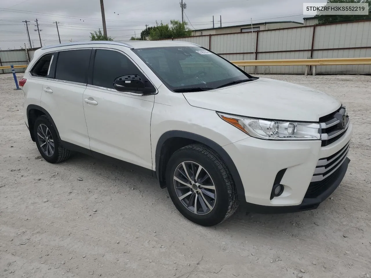 2019 Toyota Highlander Se VIN: 5TDKZRFH3KS552219 Lot: 57487654