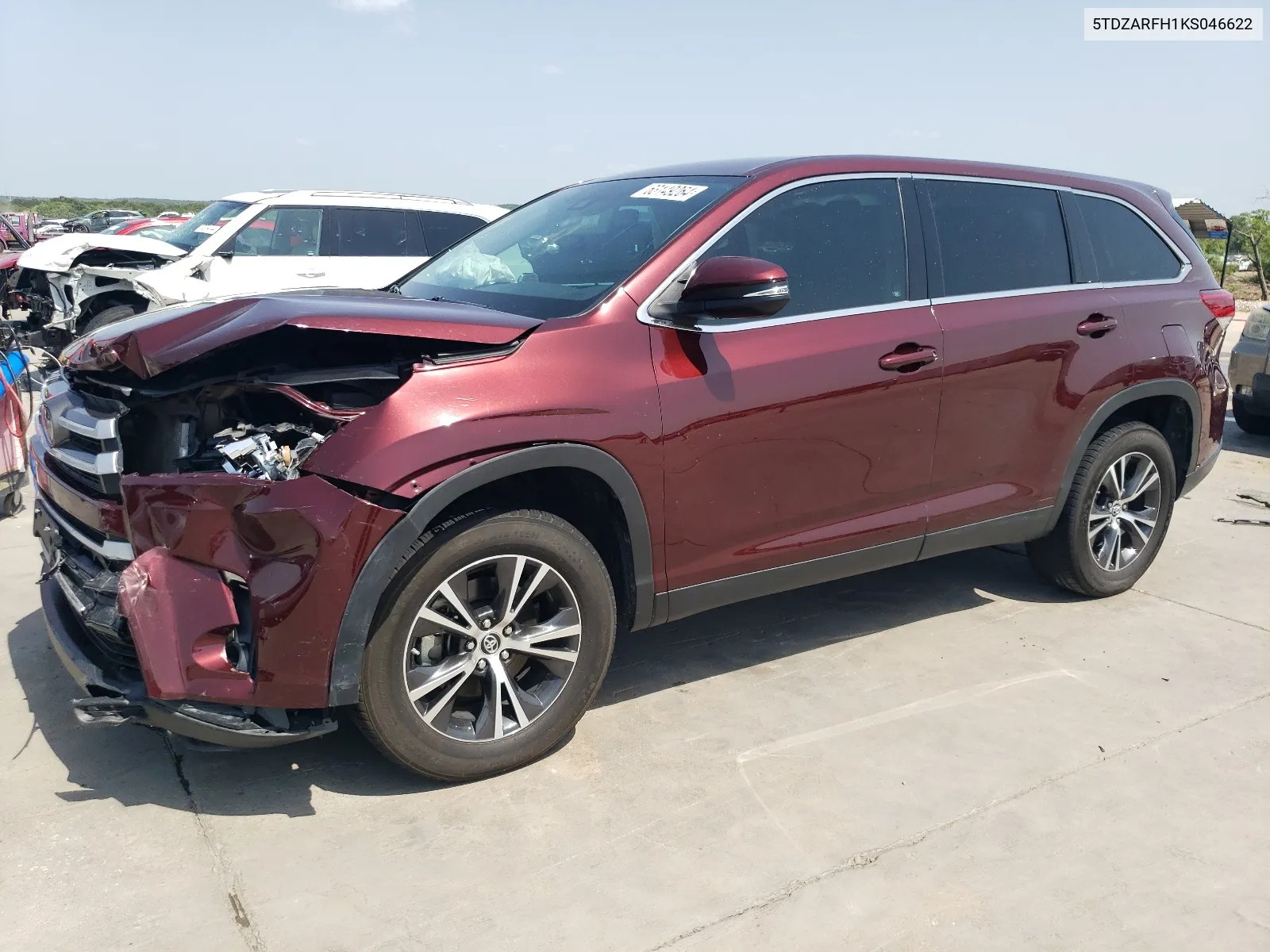 2019 Toyota Highlander Le VIN: 5TDZARFH1KS046622 Lot: 63149264