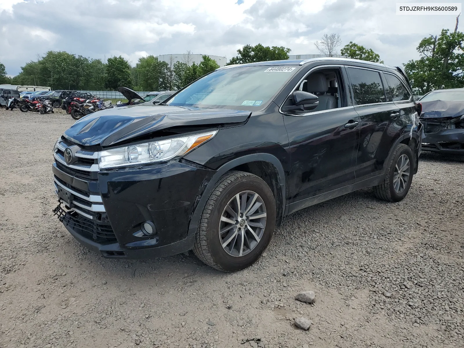 2019 Toyota Highlander Se VIN: 5TDJZRFH9KS600589 Lot: 64480274