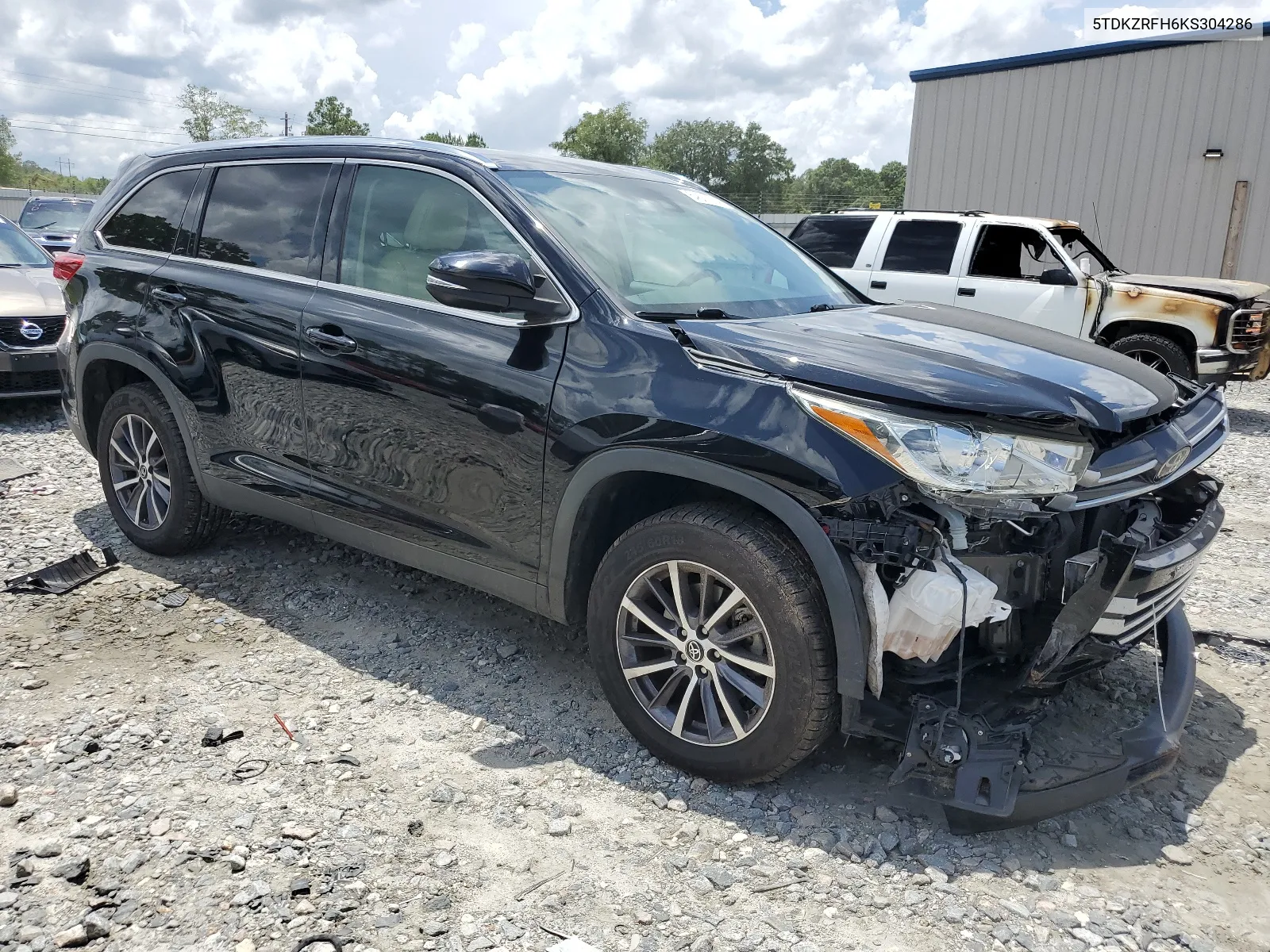 2019 Toyota Highlander Se VIN: 5TDKZRFH6KS304286 Lot: 64557864