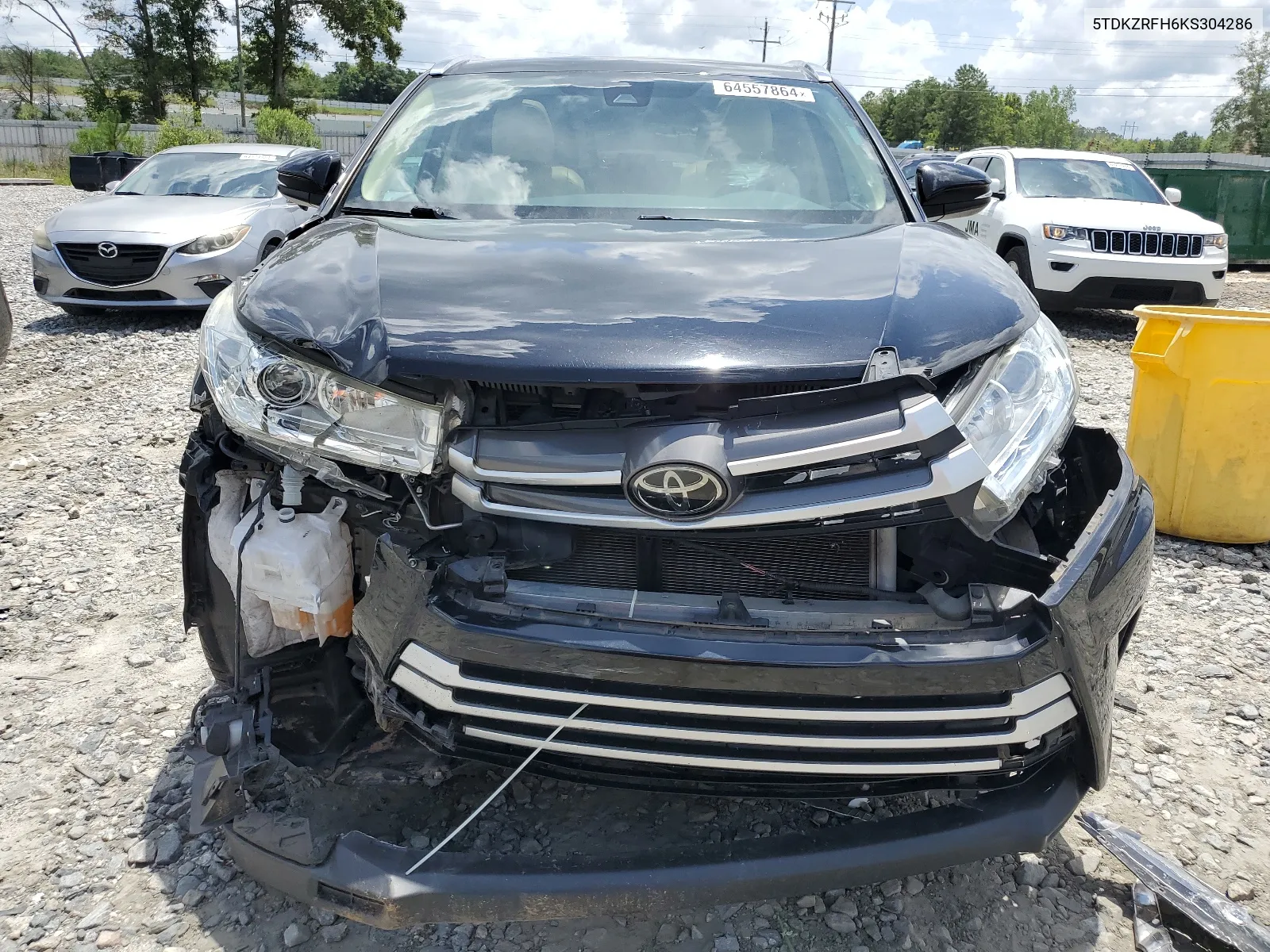 2019 Toyota Highlander Se VIN: 5TDKZRFH6KS304286 Lot: 64557864