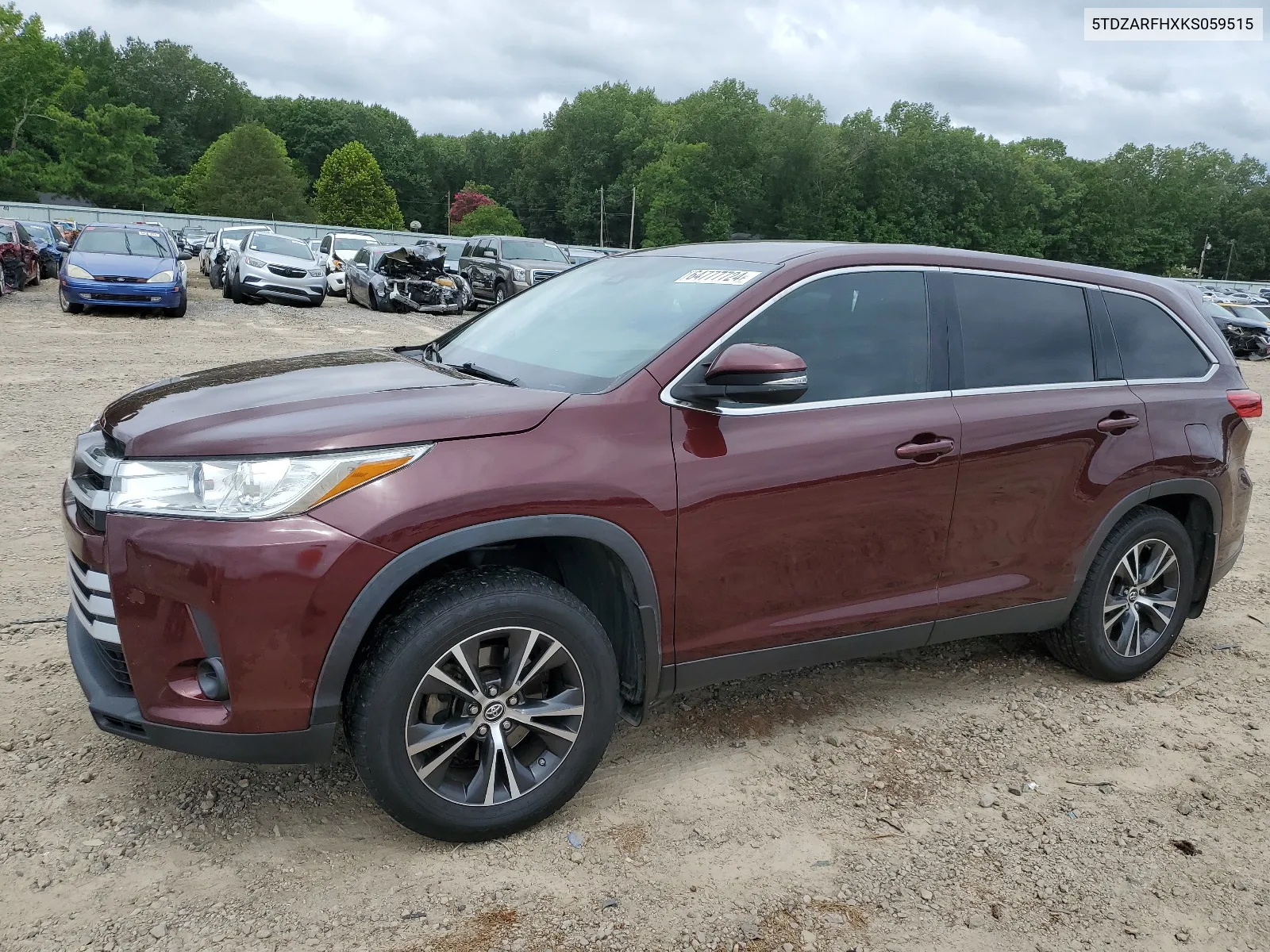 2019 Toyota Highlander Le VIN: 5TDZARFHXKS059515 Lot: 64777724