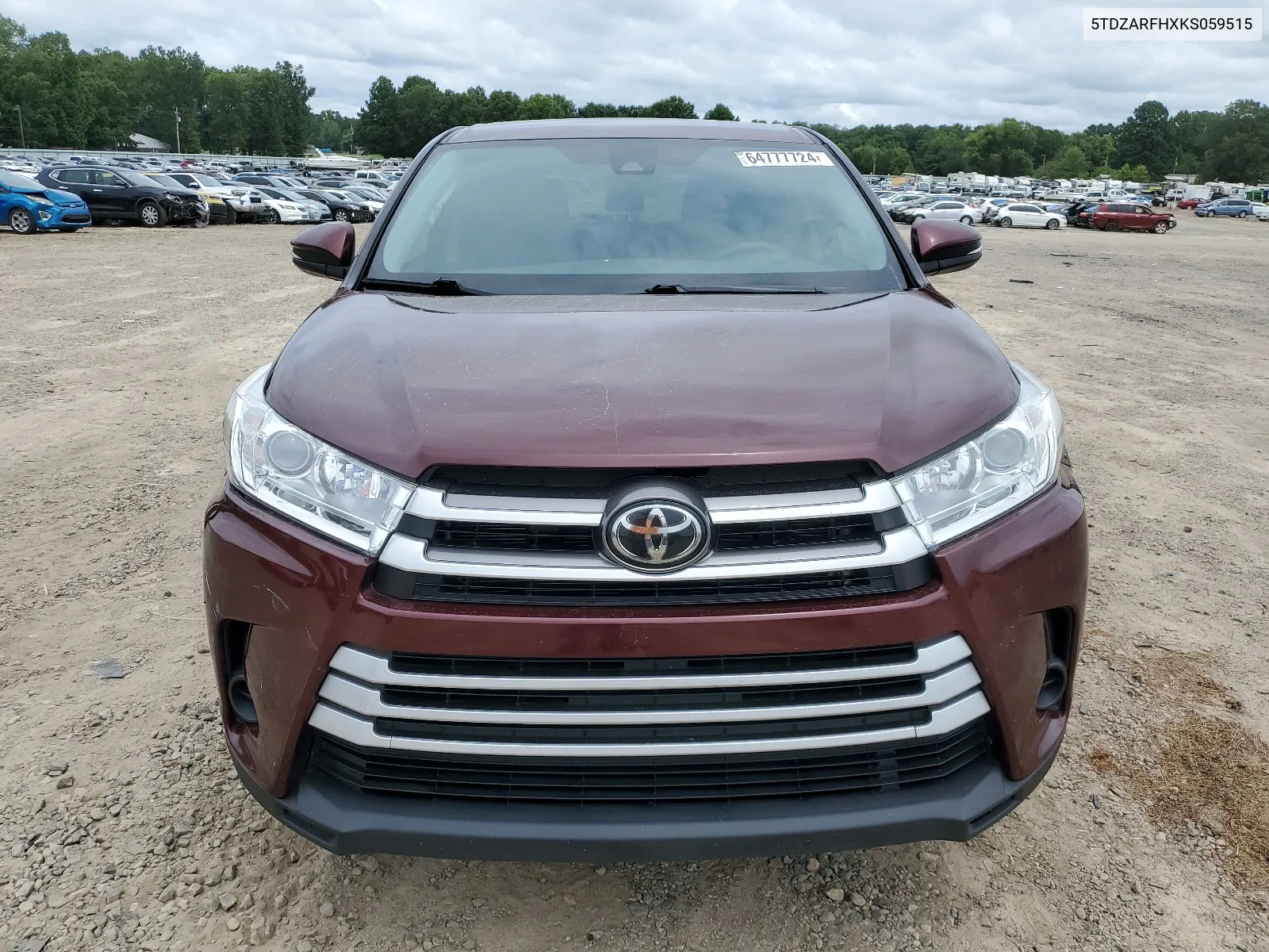 2019 Toyota Highlander Le VIN: 5TDZARFHXKS059515 Lot: 64777724