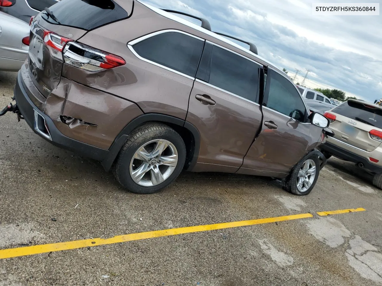 2019 Toyota Highlander Limited VIN: 5TDYZRFH5KS360844 Lot: 65401434