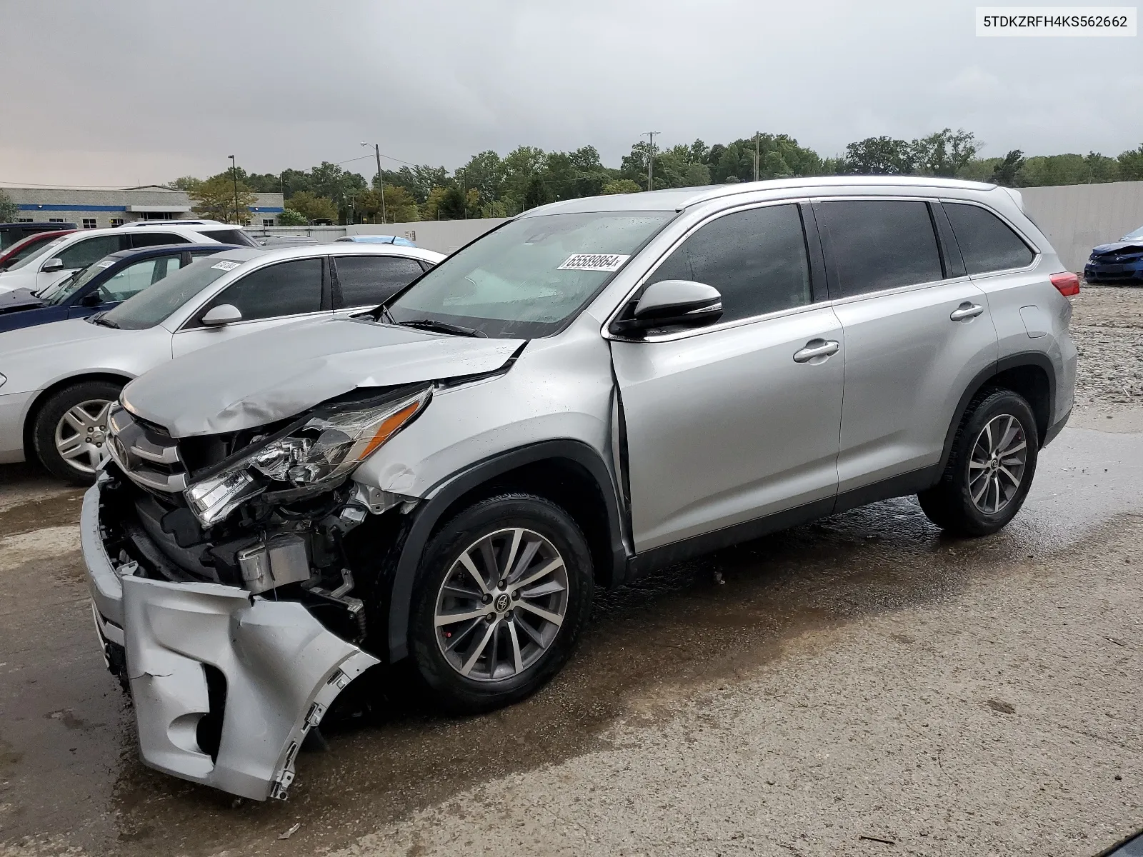 5TDKZRFH4KS562662 2019 Toyota Highlander Se