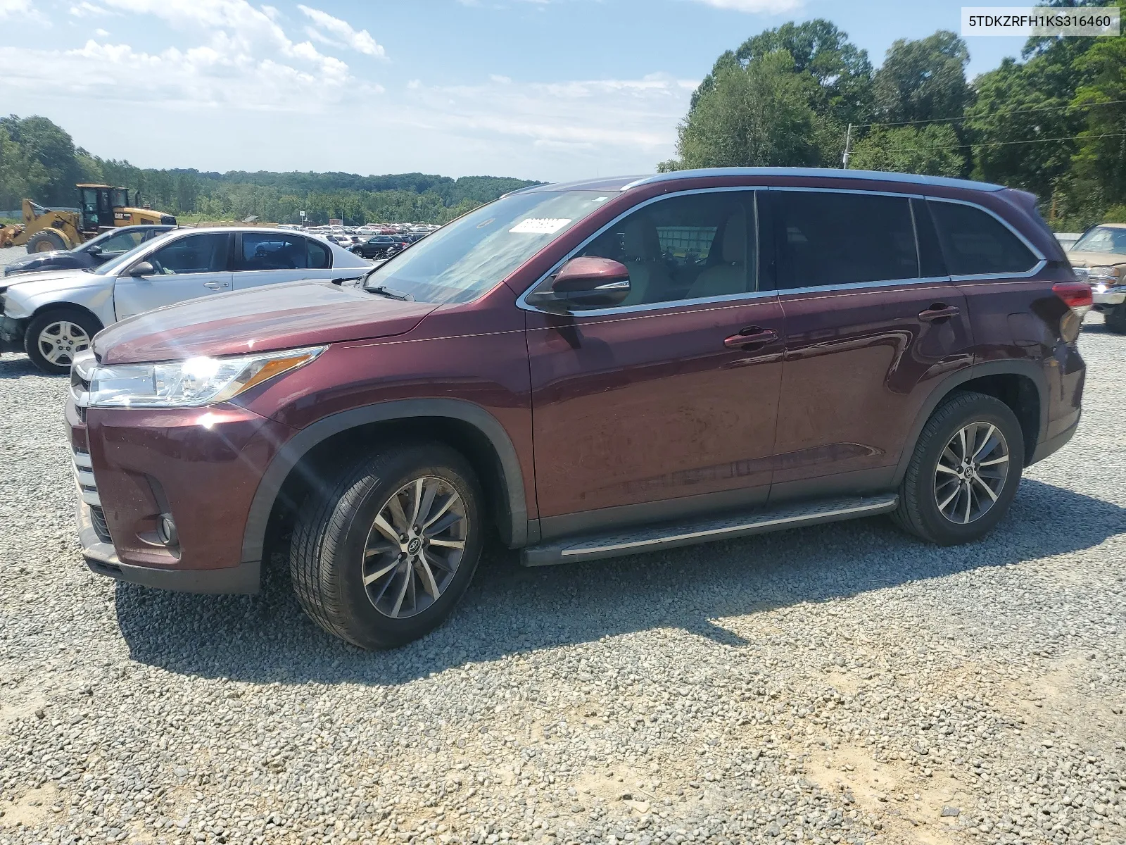 2019 Toyota Highlander Se VIN: 5TDKZRFH1KS316460 Lot: 65769804