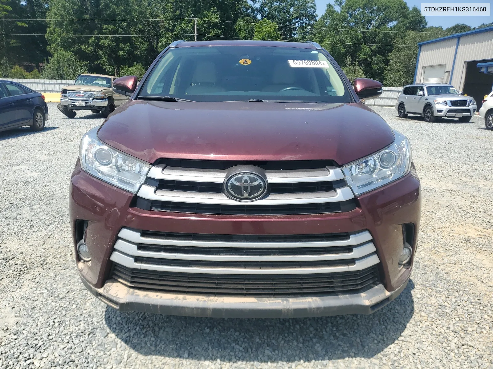 5TDKZRFH1KS316460 2019 Toyota Highlander Se