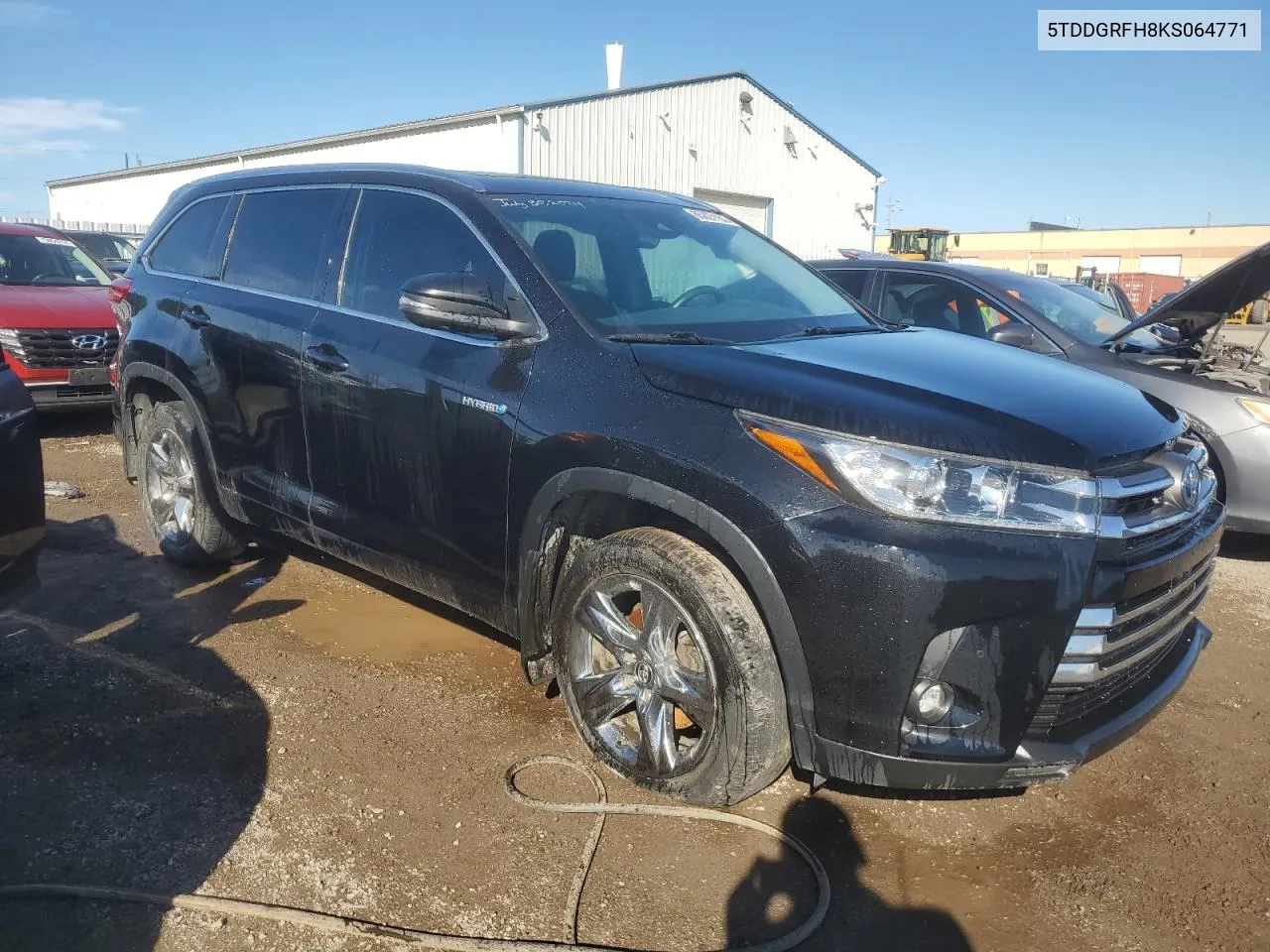 2019 Toyota Highlander Hybrid Limited VIN: 5TDDGRFH8KS064771 Lot: 65827164