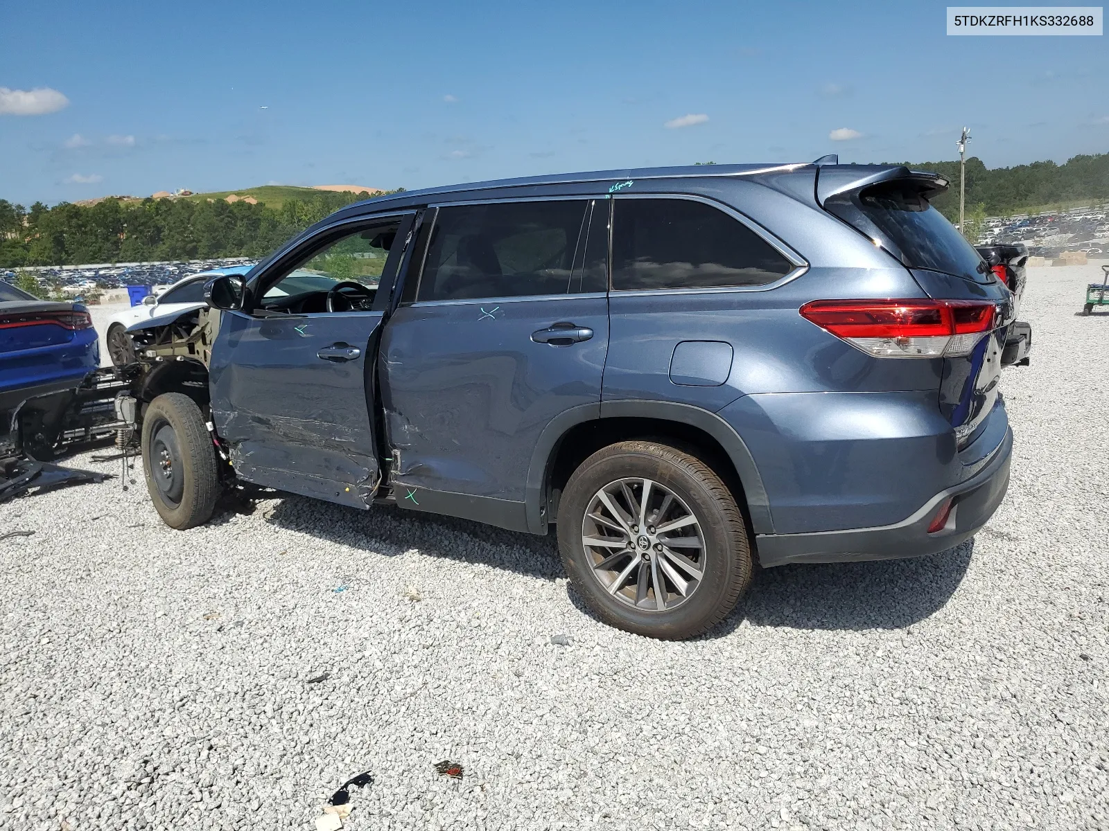 2019 Toyota Highlander Se VIN: 5TDKZRFH1KS332688 Lot: 66089964