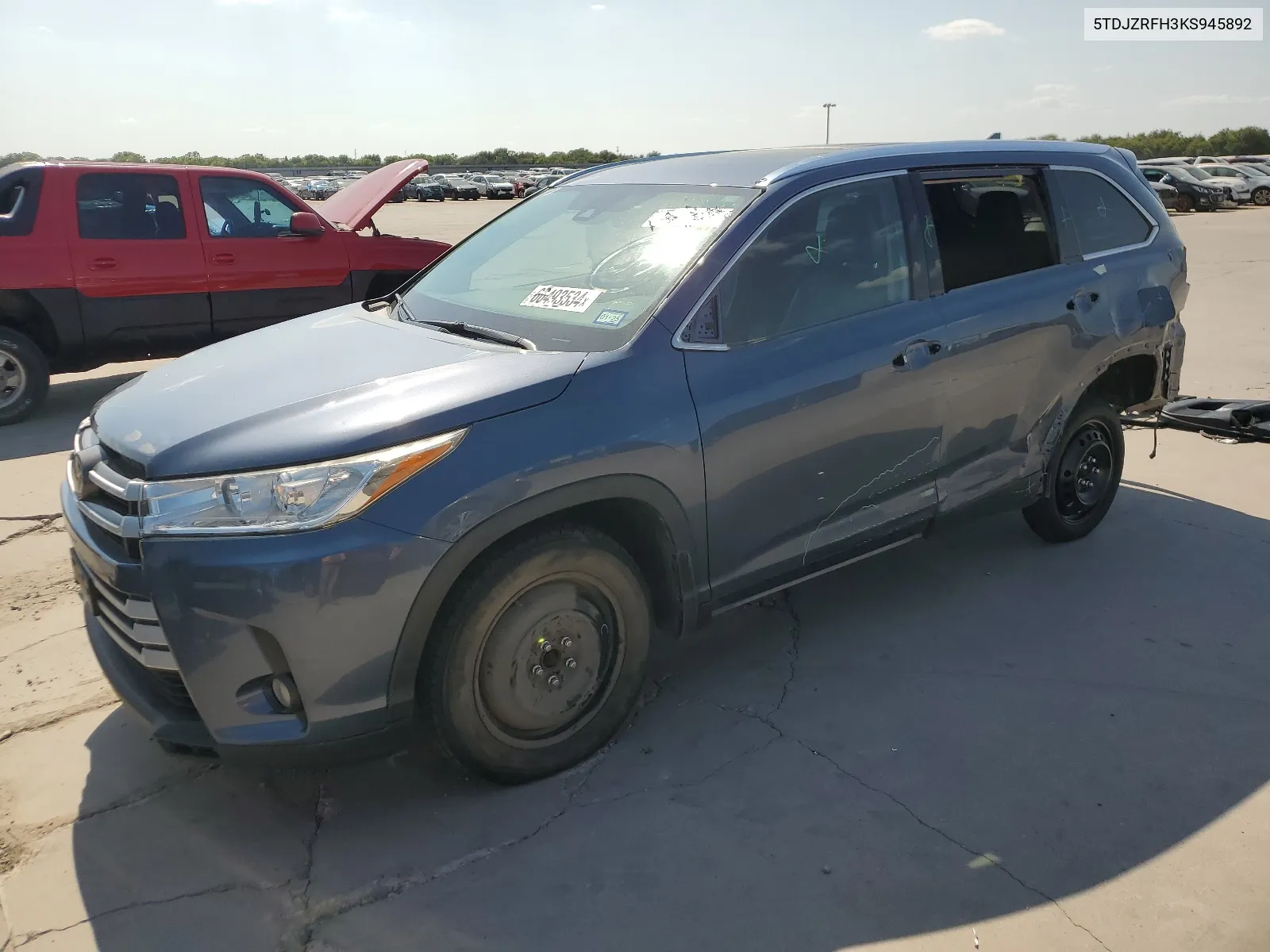 2019 Toyota Highlander Se VIN: 5TDJZRFH3KS945892 Lot: 66493534