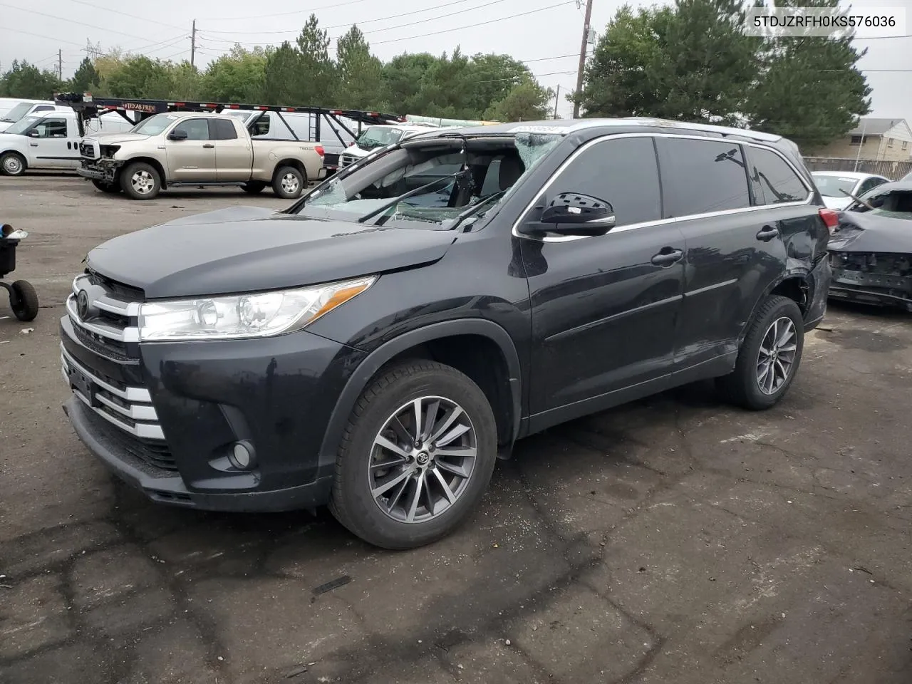 2019 Toyota Highlander Se VIN: 5TDJZRFH0KS576036 Lot: 66589684