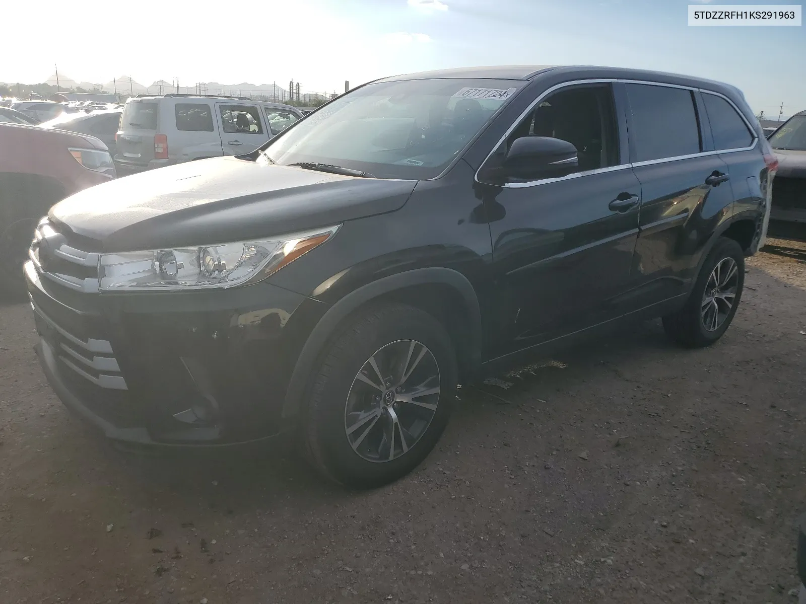 2019 Toyota Highlander Le VIN: 5TDZZRFH1KS291963 Lot: 67171724