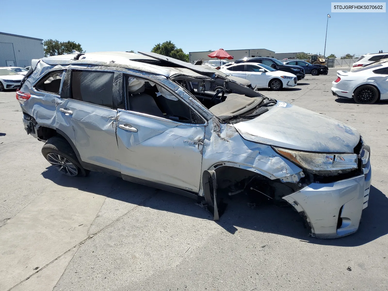 2019 Toyota Highlander Hybrid VIN: 5TDJGRFH0KS070602 Lot: 67789224