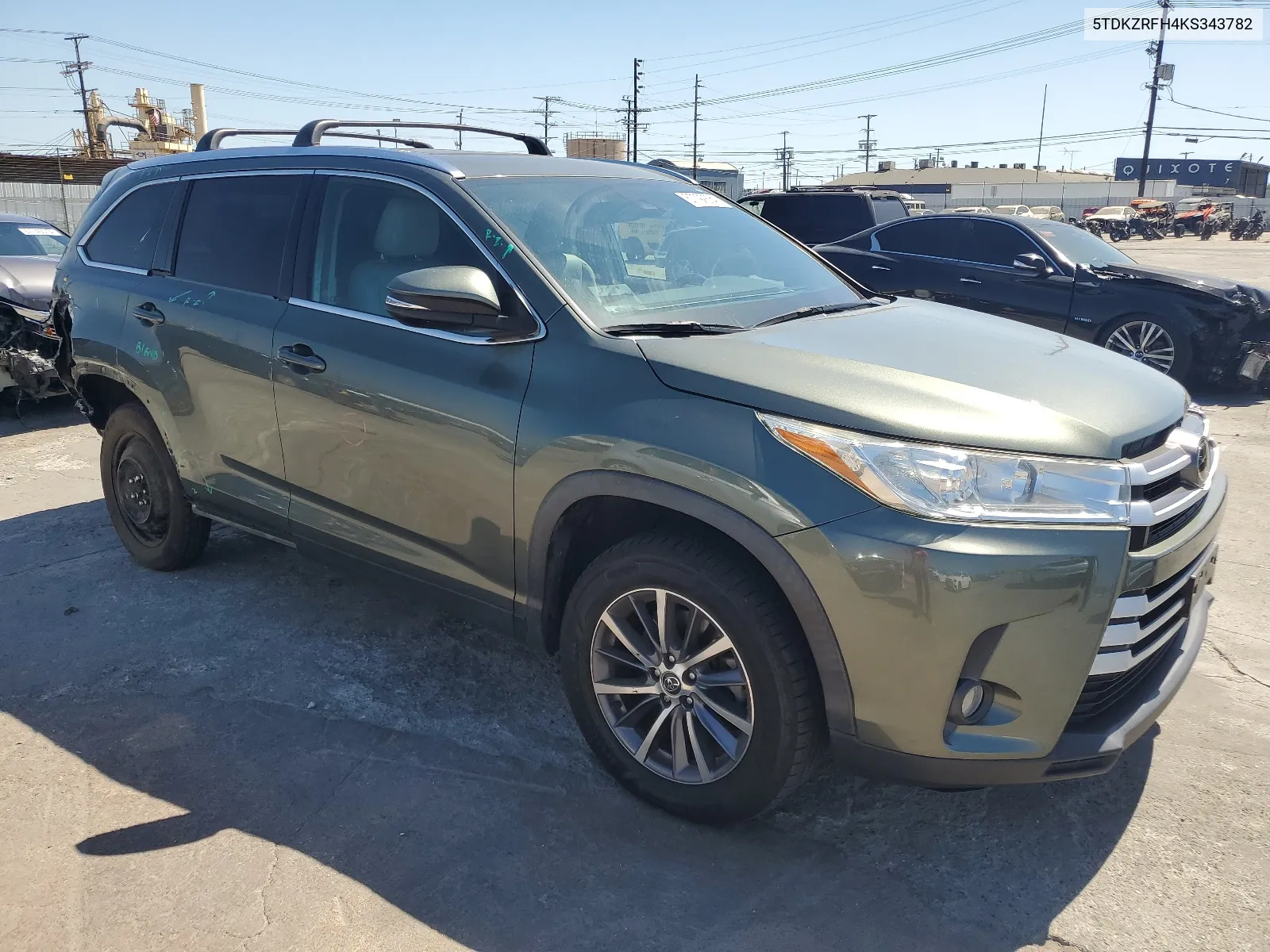 2019 Toyota Highlander Se VIN: 5TDKZRFH4KS343782 Lot: 67792604