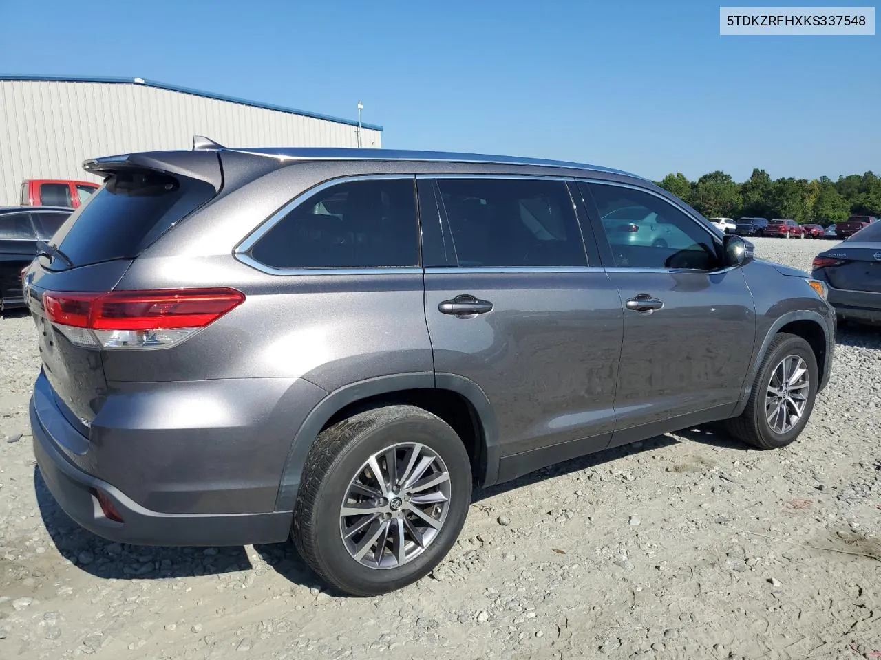 2019 Toyota Highlander Se VIN: 5TDKZRFHXKS337548 Lot: 68133024