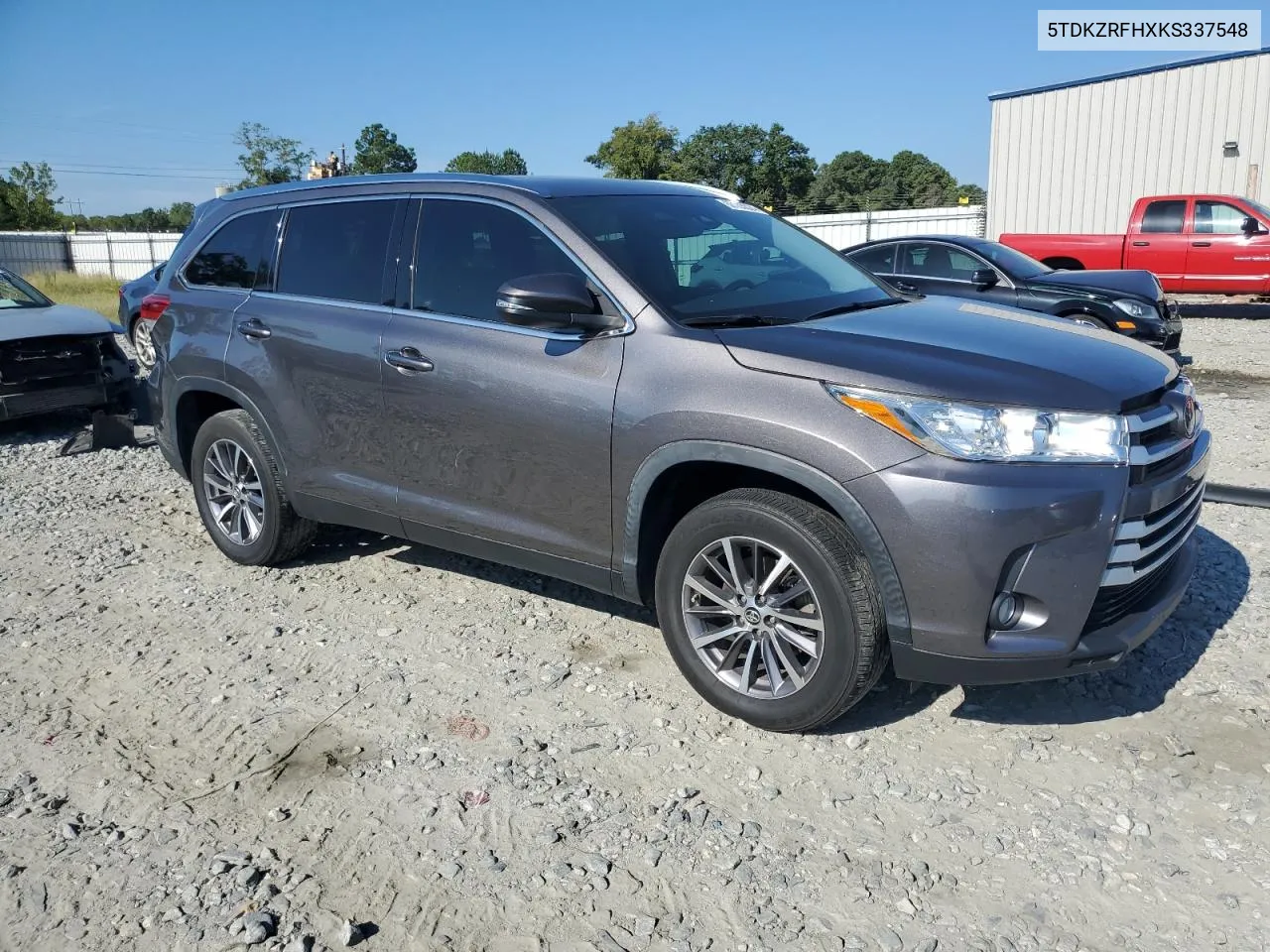 2019 Toyota Highlander Se VIN: 5TDKZRFHXKS337548 Lot: 68133024