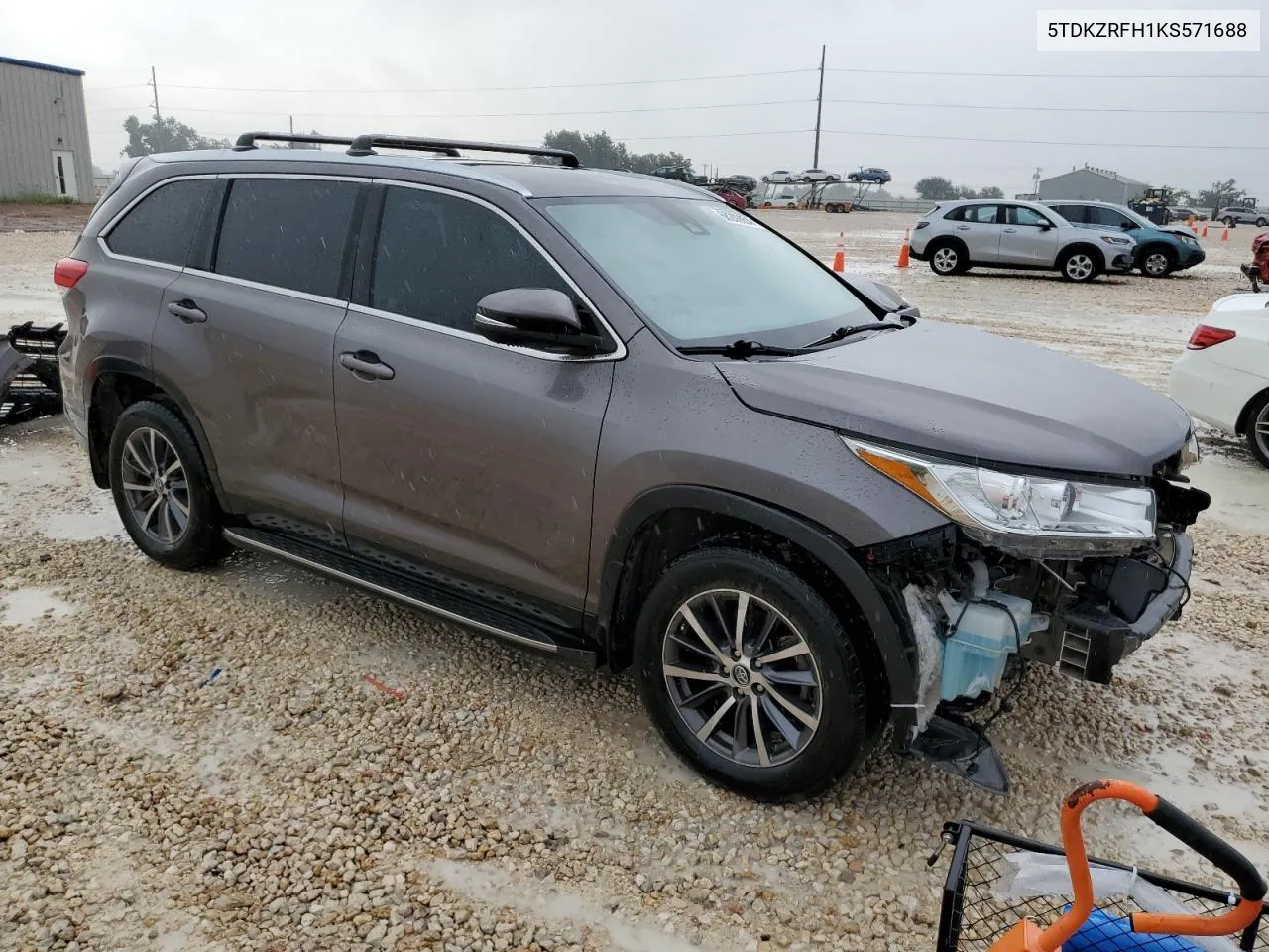 2019 Toyota Highlander Se VIN: 5TDKZRFH1KS571688 Lot: 68209994