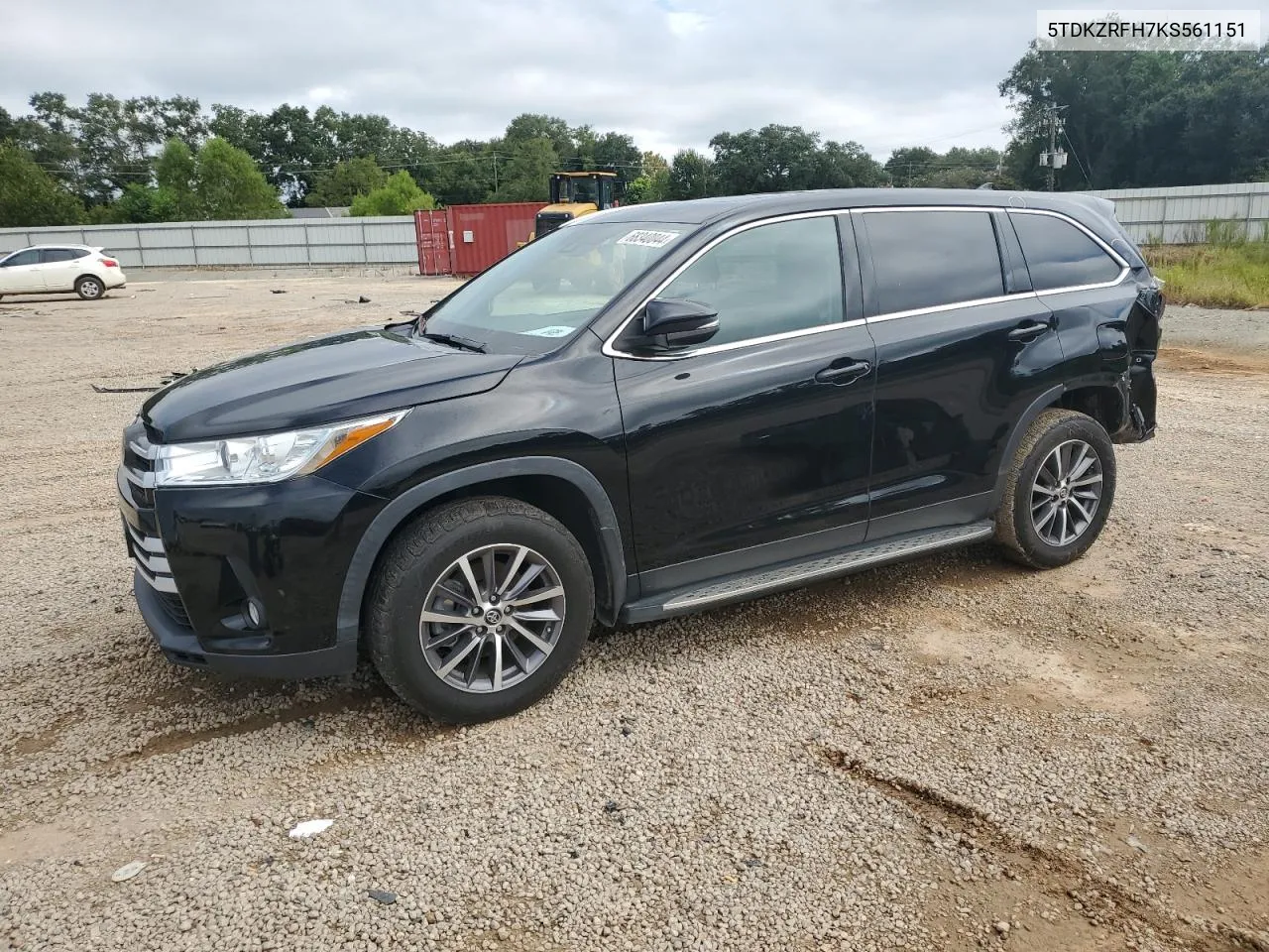 2019 Toyota Highlander Se VIN: 5TDKZRFH7KS561151 Lot: 68340044