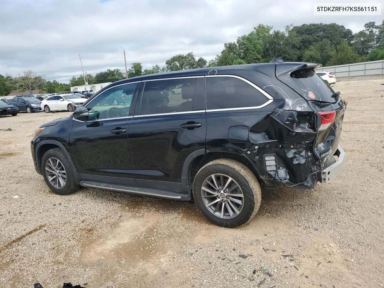 2019 Toyota Highlander Se VIN: 5TDKZRFH7KS561151 Lot: 68340044