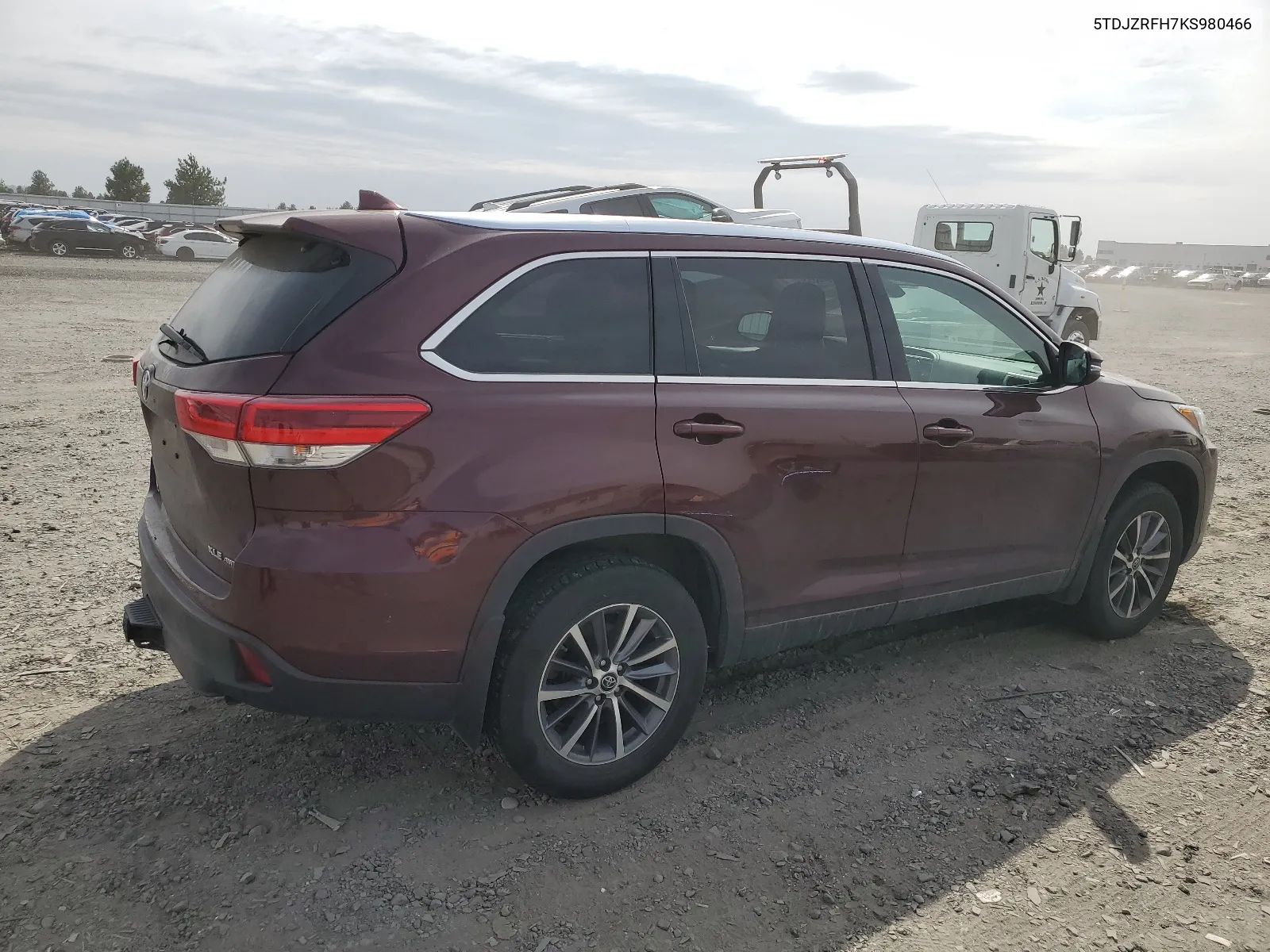 2019 Toyota Highlander Se VIN: 5TDJZRFH7KS980466 Lot: 68889374