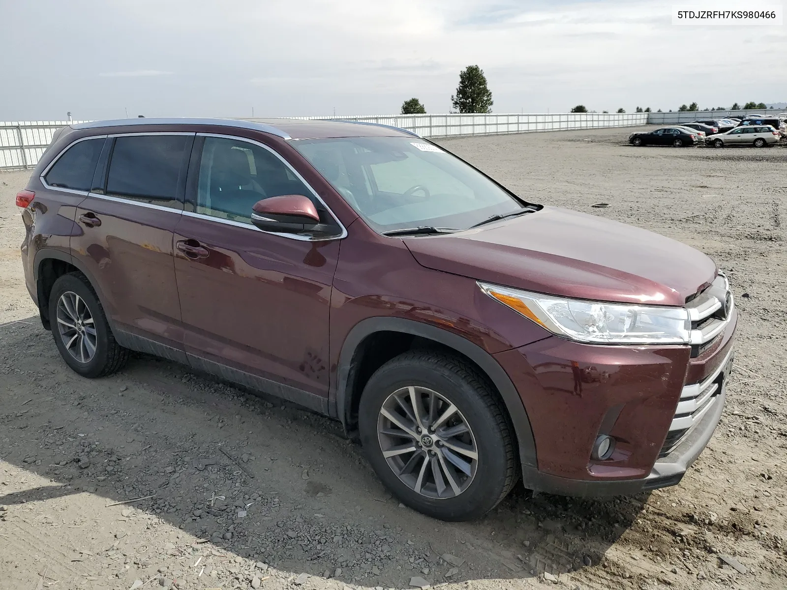 2019 Toyota Highlander Se VIN: 5TDJZRFH7KS980466 Lot: 68889374