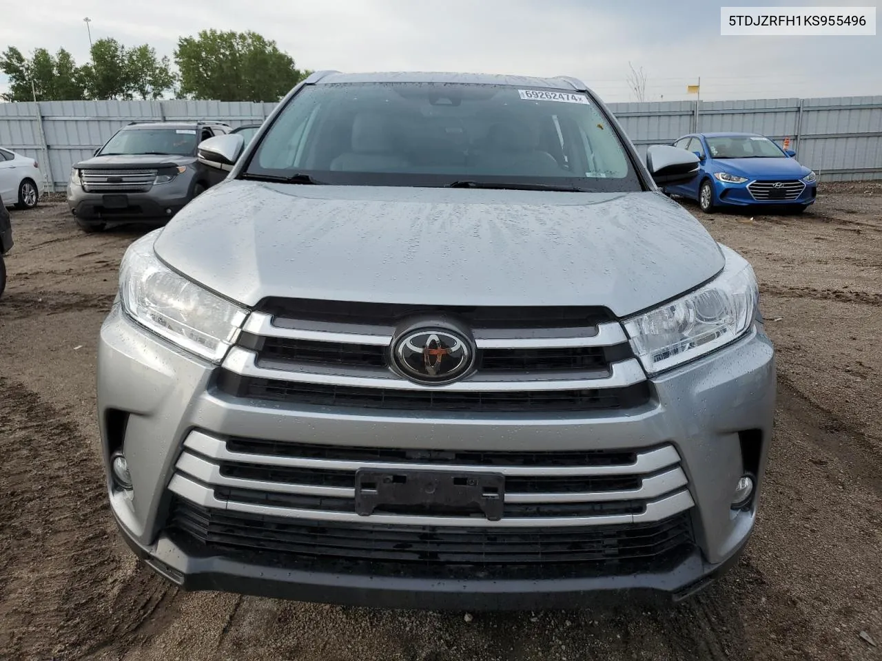 2019 Toyota Highlander Se VIN: 5TDJZRFH1KS955496 Lot: 69262474