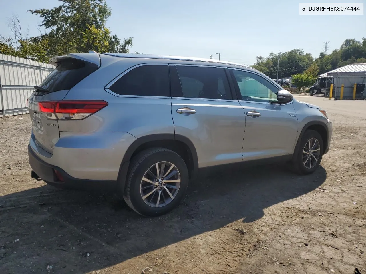 5TDJGRFH6KS074444 2019 Toyota Highlander Hybrid