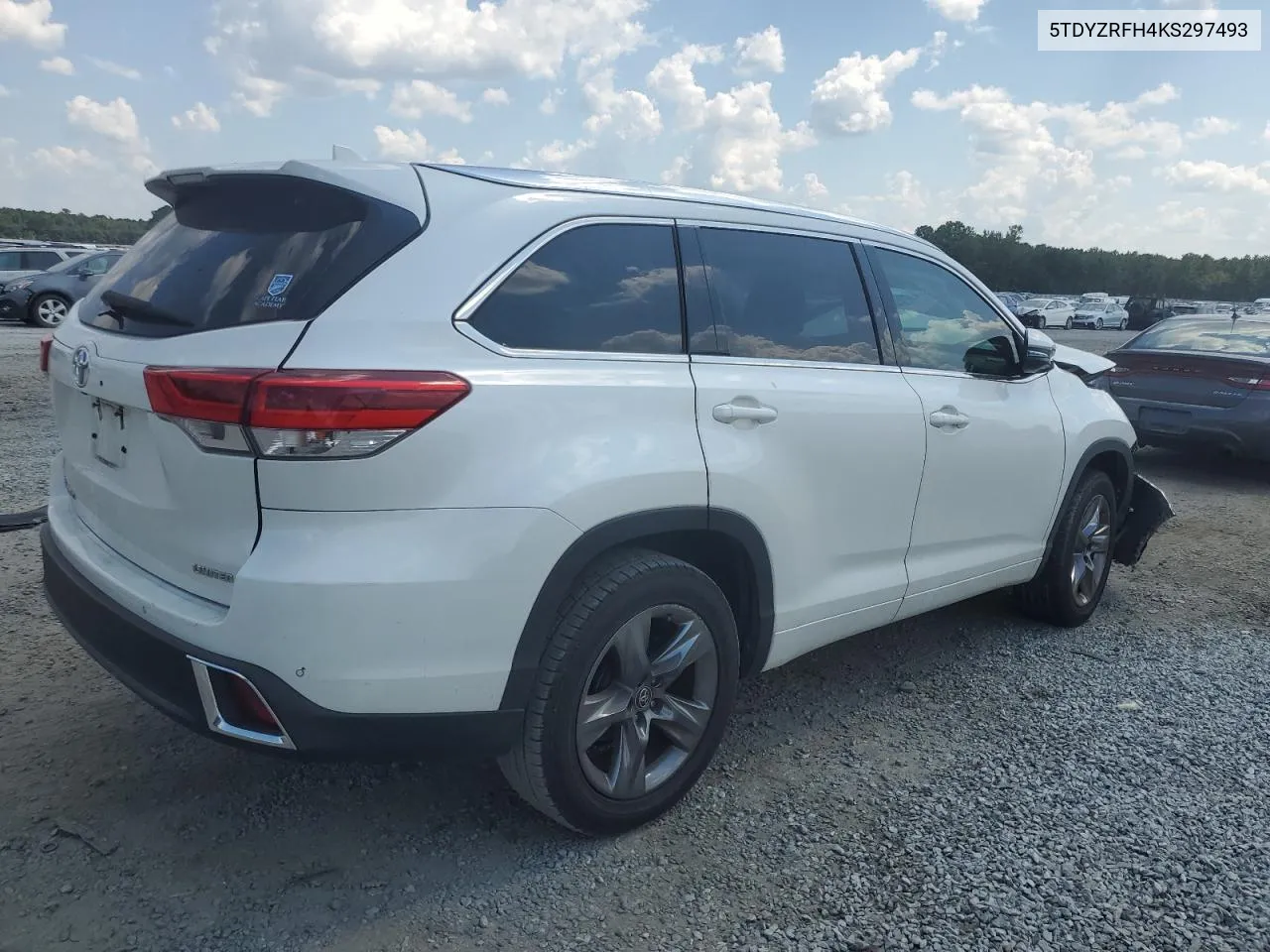 2019 Toyota Highlander Limited VIN: 5TDYZRFH4KS297493 Lot: 69411274