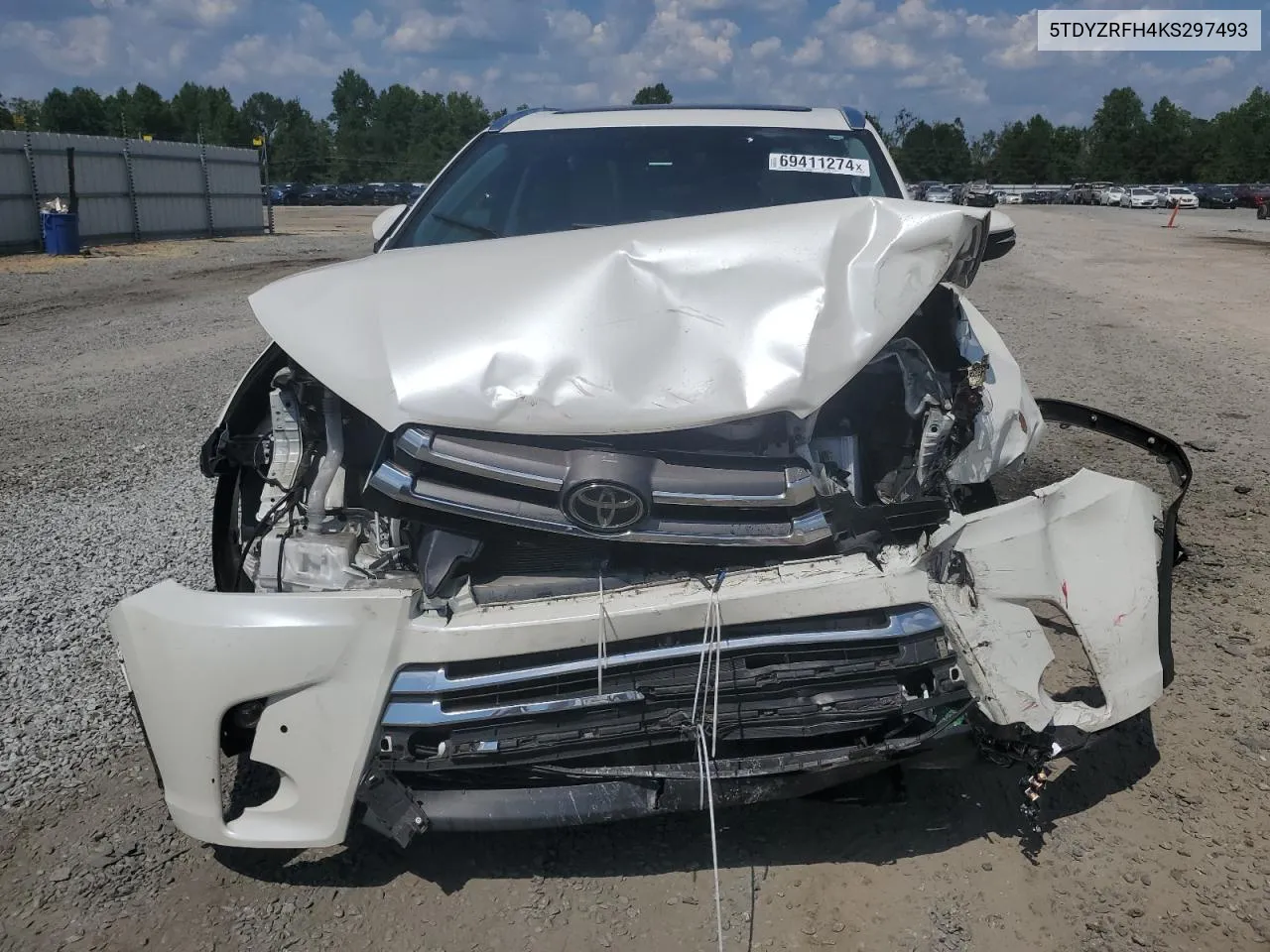 2019 Toyota Highlander Limited VIN: 5TDYZRFH4KS297493 Lot: 69411274