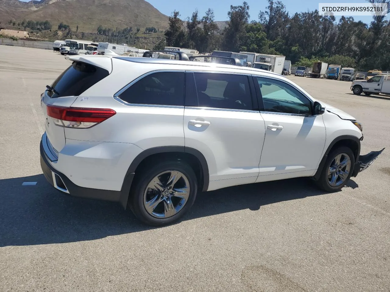 2019 Toyota Highlander Limited VIN: 5TDDZRFH9KS952181 Lot: 69452404